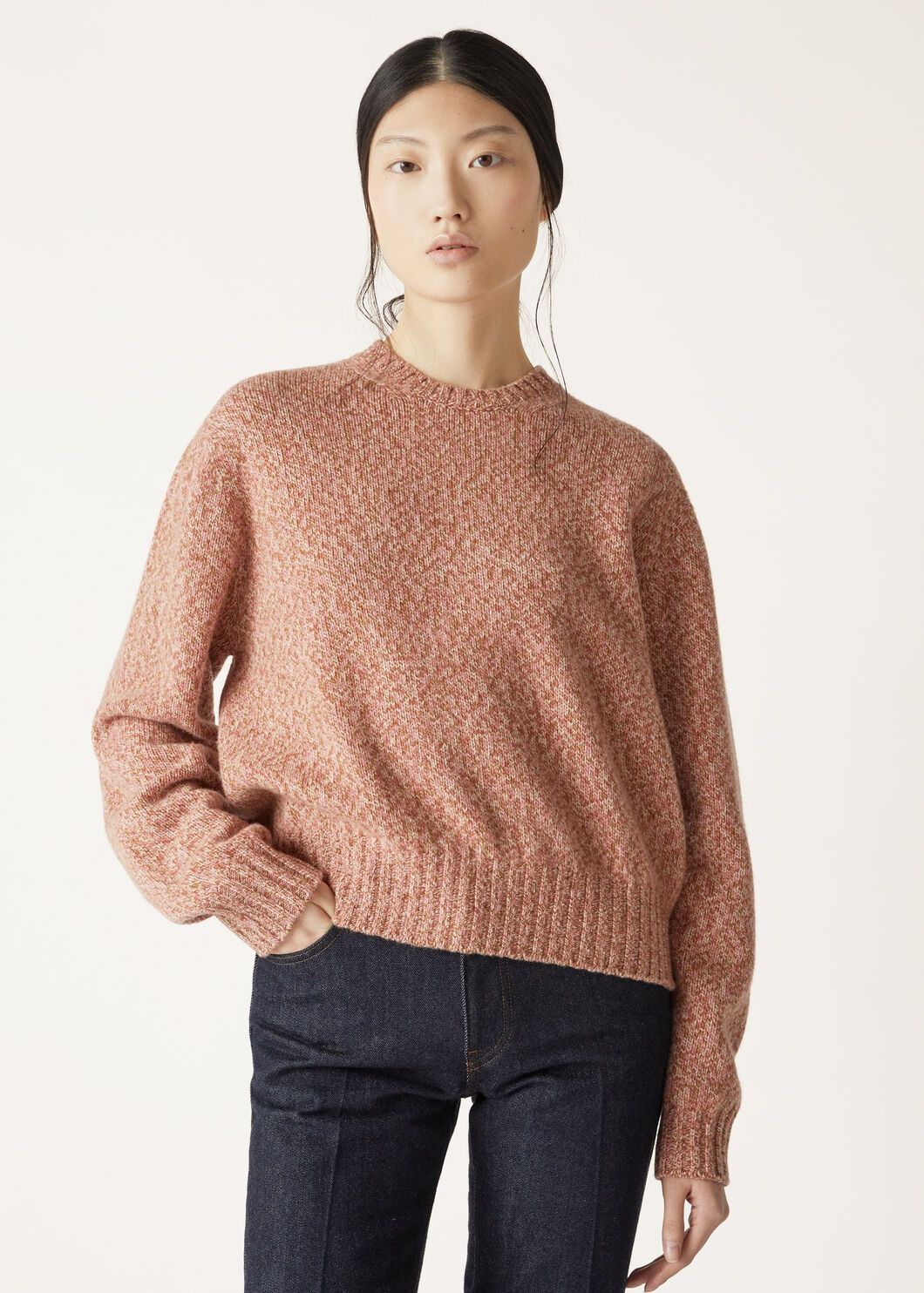 Loro Piana o1w1db10825 FAO6209 Mastallone Crewneck Sweater in Brown Size M / US 6-8 / IT 42-44 - 4 Thumbnail