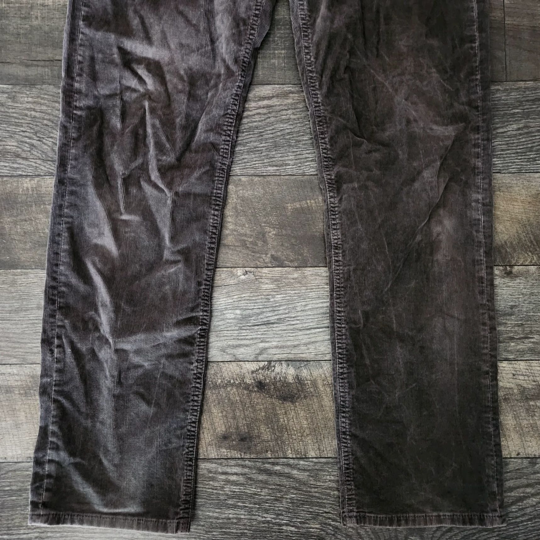 Vintage BALDESSARINI Jack Corduroy Pants Mens 38x34 Gray Regular Fit Flat Front Casual Jeans Size US 38 / EU 54 - 2 Thumbnail