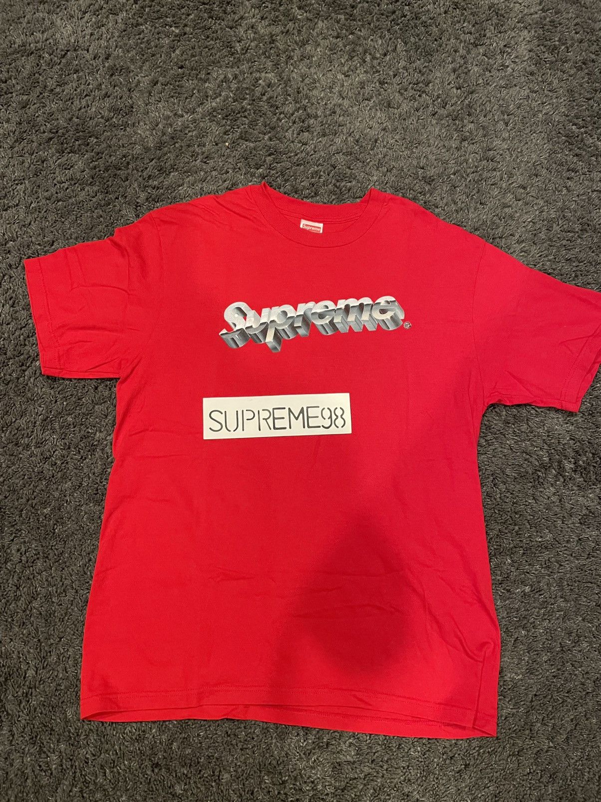 Supreme Chrome Logo Tee Black Men's - SS20 - US
