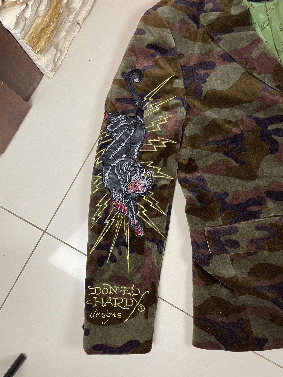 Ed Hardy × Vintage Ed Hardy by Christian audiger army blazer L Size US L / EU 52-54 / 3 - 3 Thumbnail