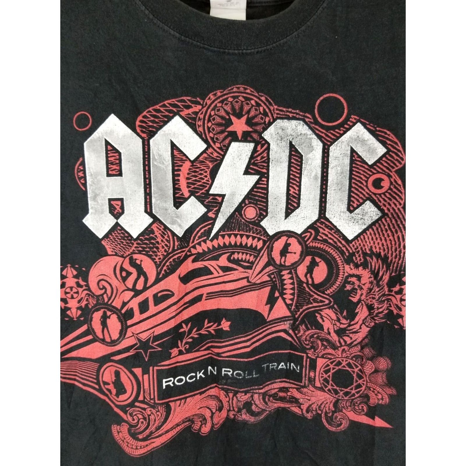 Vintage VINTAGE AC DC HEAVY METAL BAND TOUR BLACK T-SHIRT SZ LARGE Shirt Mens 27in Back 22in 2Sided Cotton USA Pattern: Solid Size US L / EU 52-54 / 3 - 2 Thumbnail