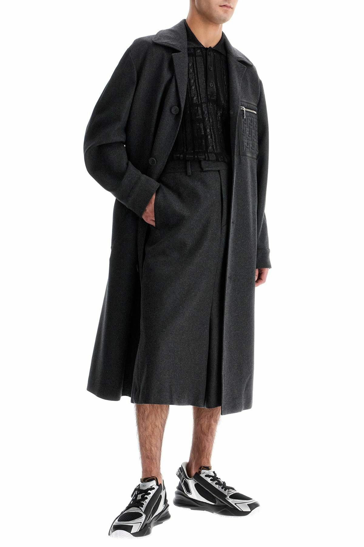 Fendi o1s1wg110226 Coat in Dark Gray Size US XL / EU 56 / 4 - 3 Thumbnail