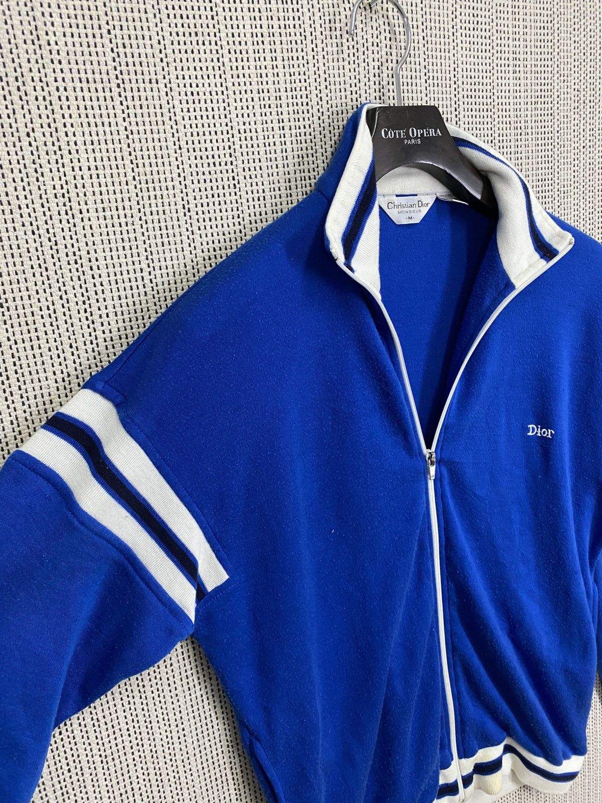 Christian Dior Monsieur × Designer × Vintage Vtg 70s christian dior sweater striped zipper small logo Size US M / EU 48-50 / 2 - 8 Thumbnail