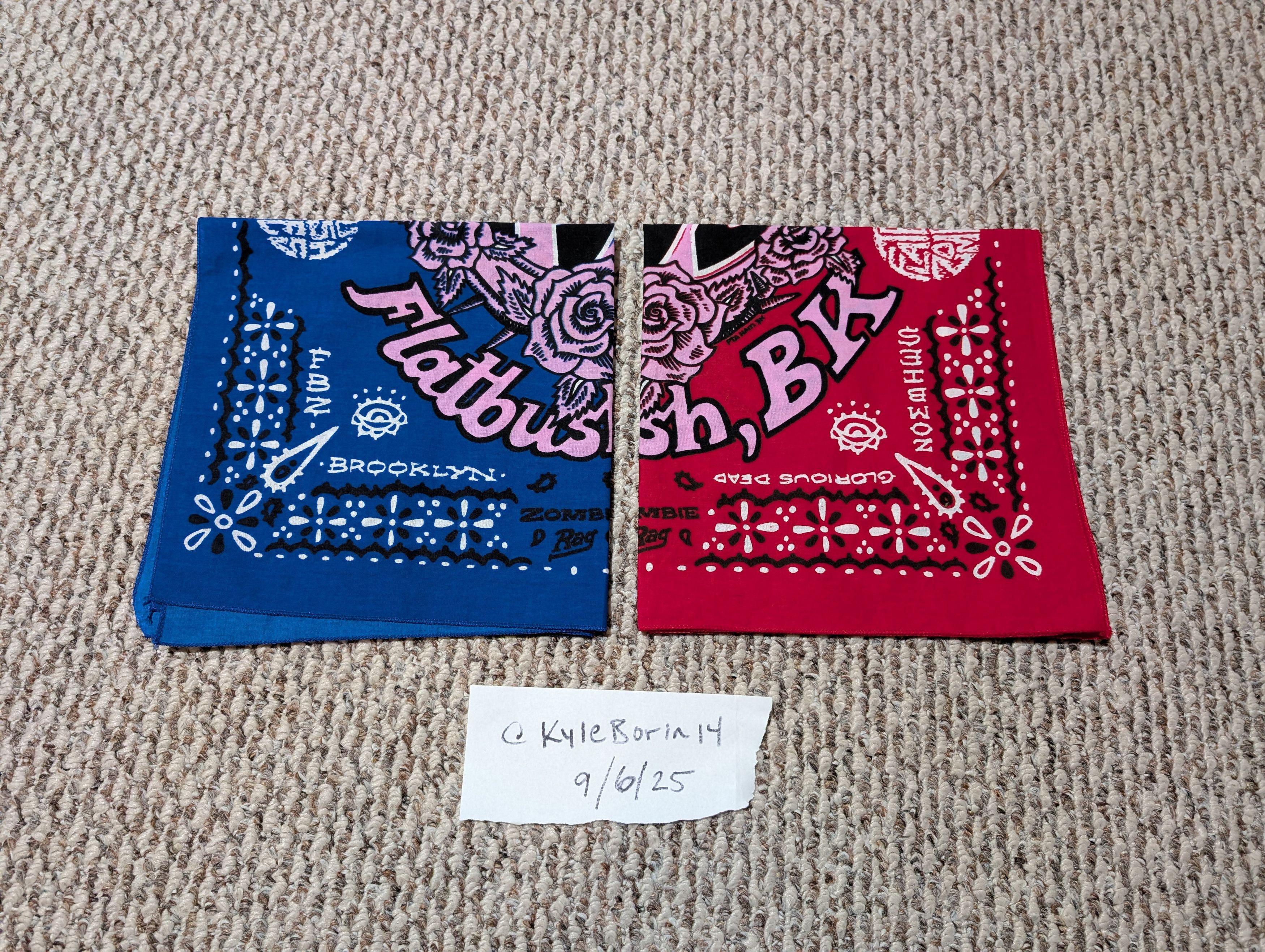 Flatbush Zombies (x2) Zombie Rag in Red/Blue - Flatbush Zombies (New) Size ONE SIZE - 3 Thumbnail