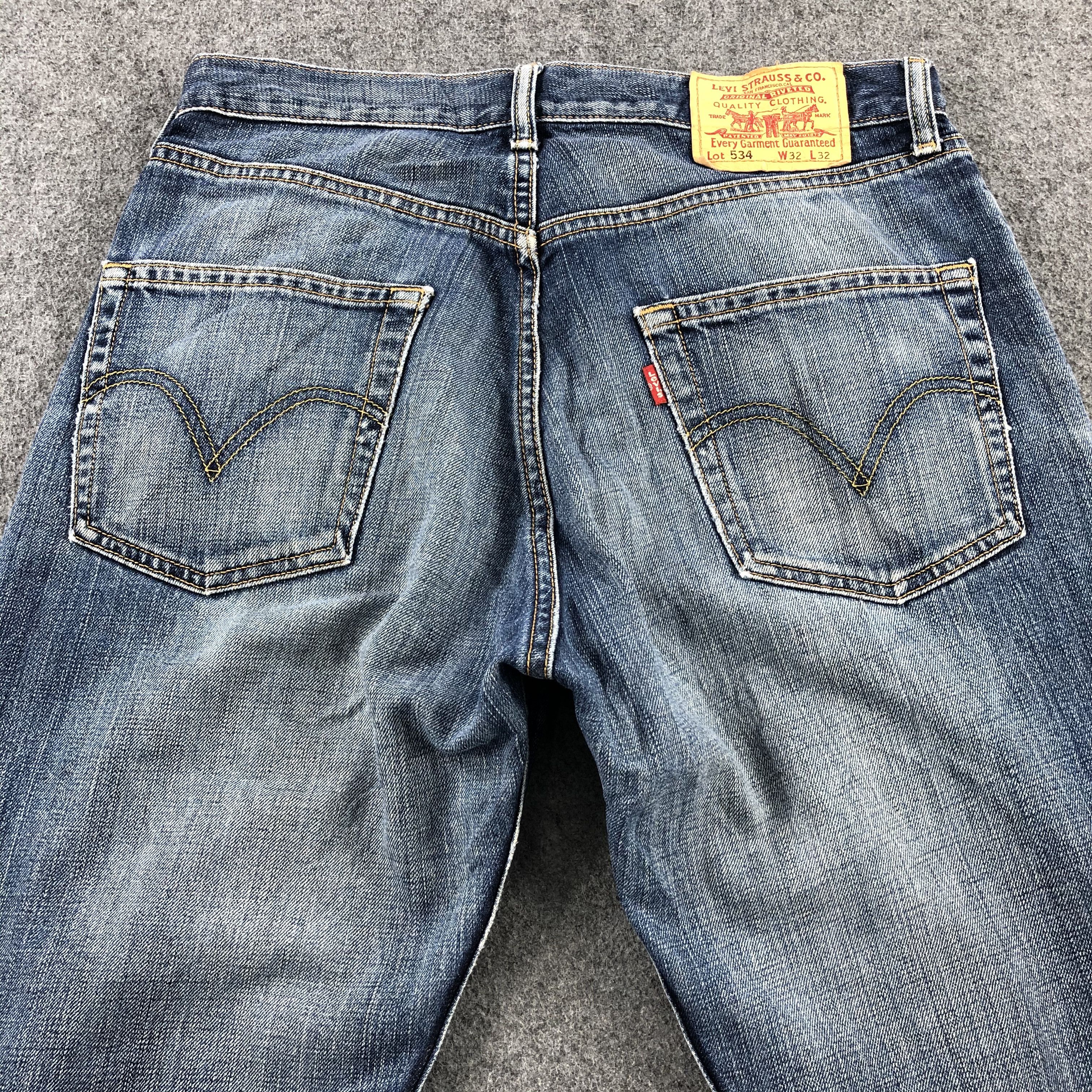 Levi's × Vintage Vintage 90s Distressed Blue Wash Levis 534 Jeans-JM1913 Size US 32 / EU 48 - 4 Thumbnail