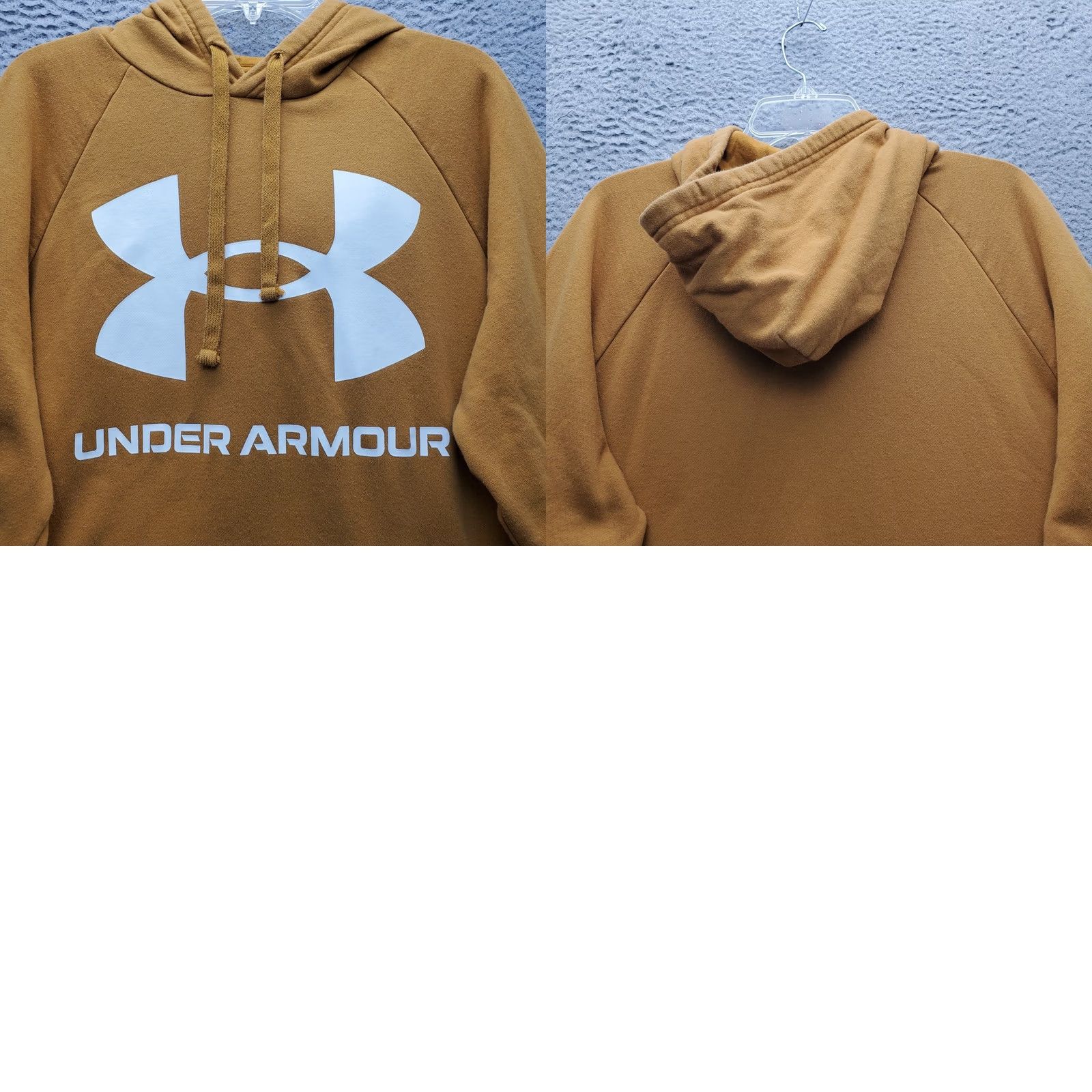 Under Armour Under Armour Fleece Knit Hoodie Mens L Brown Logo Graphic Pullover ColdGear Size US L / EU 52-54 / 3 - 8 Thumbnail