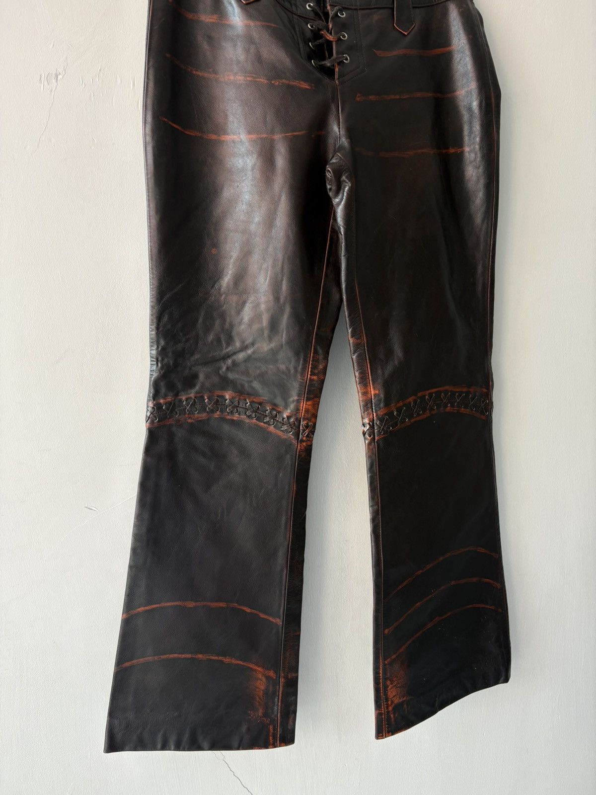 Vintage Vintage leather trousers Size 27" / US 4 / IT 40 - 5 Thumbnail