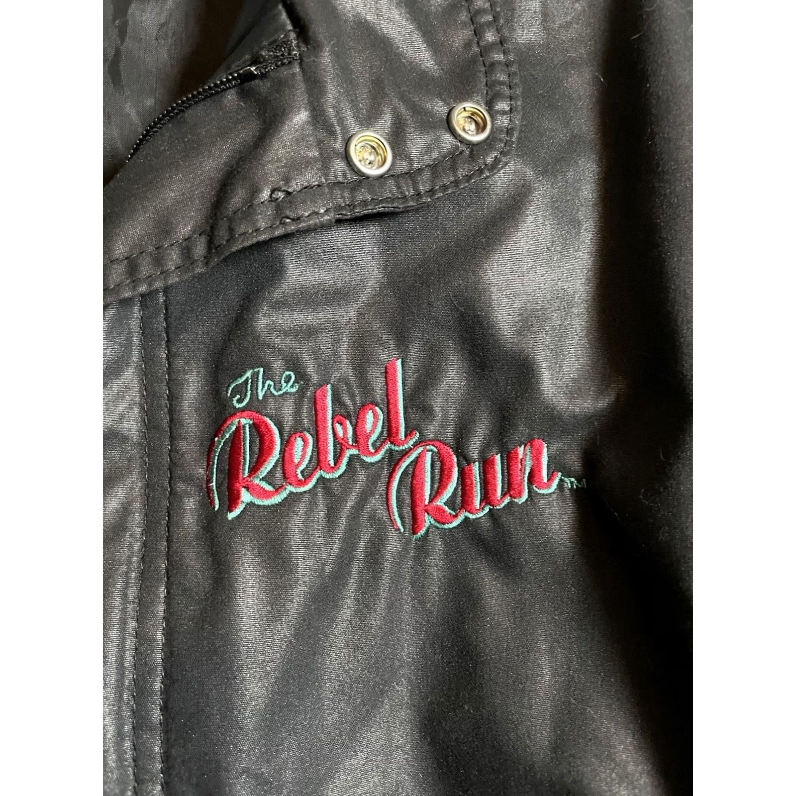 Vintage VINTAGE 90s Black Rebel Run Embroidered Bomber Jacket Size L Cars Men's Bomber Jacket Size US L / EU 52-54 / 3 - 3 Thumbnail