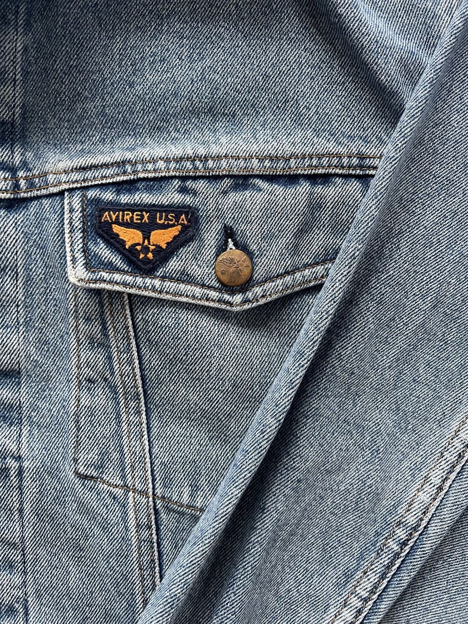 Avirex Avirex USA Made in Italy Denim Jacket – Flight Spec – Size L Size US L / EU 52-54 / 3 - 8 Thumbnail