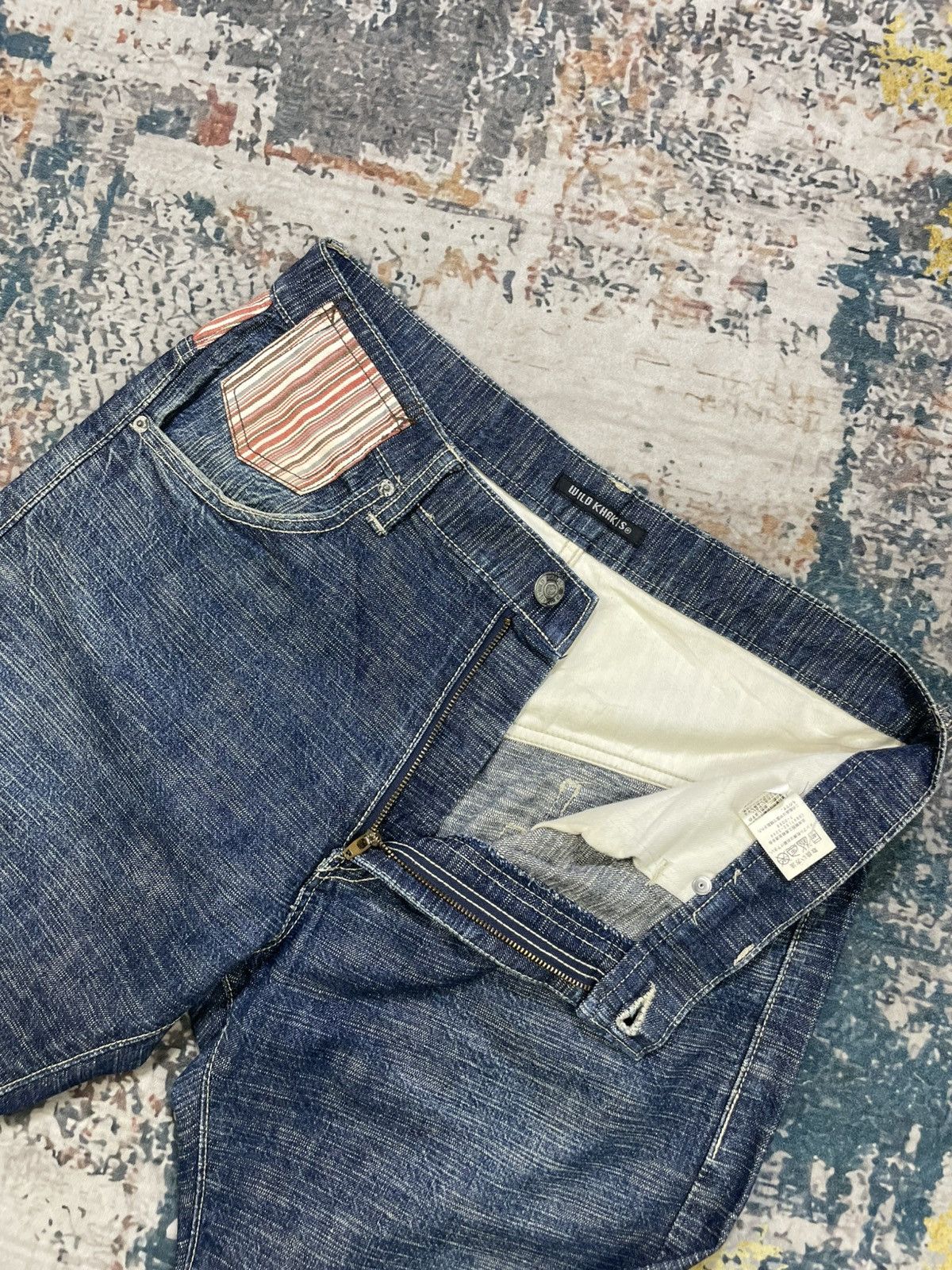 Japanese Brand Vintage Wild Khakis Patchwork Denim Jeans Size US 34 / EU 50 - 5 Thumbnail