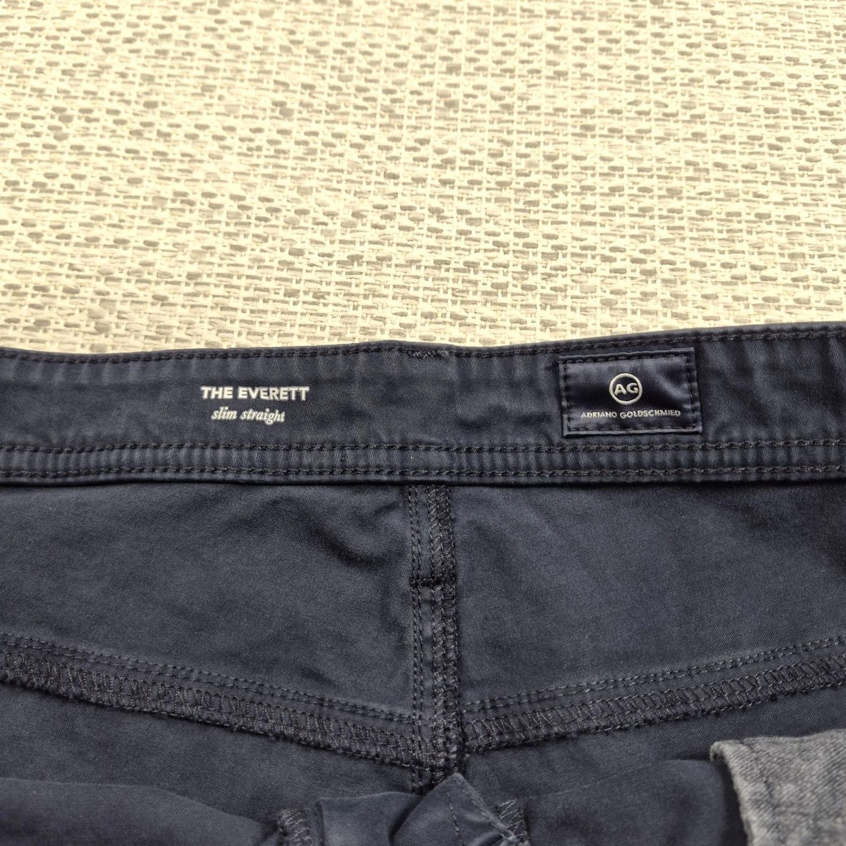 Vintage AG Adriano Goldschmied Everett Slim Straight Stretch Jeans Mens 42x32 Blue Dark Size US 42 / EU 58 - 5 Thumbnail