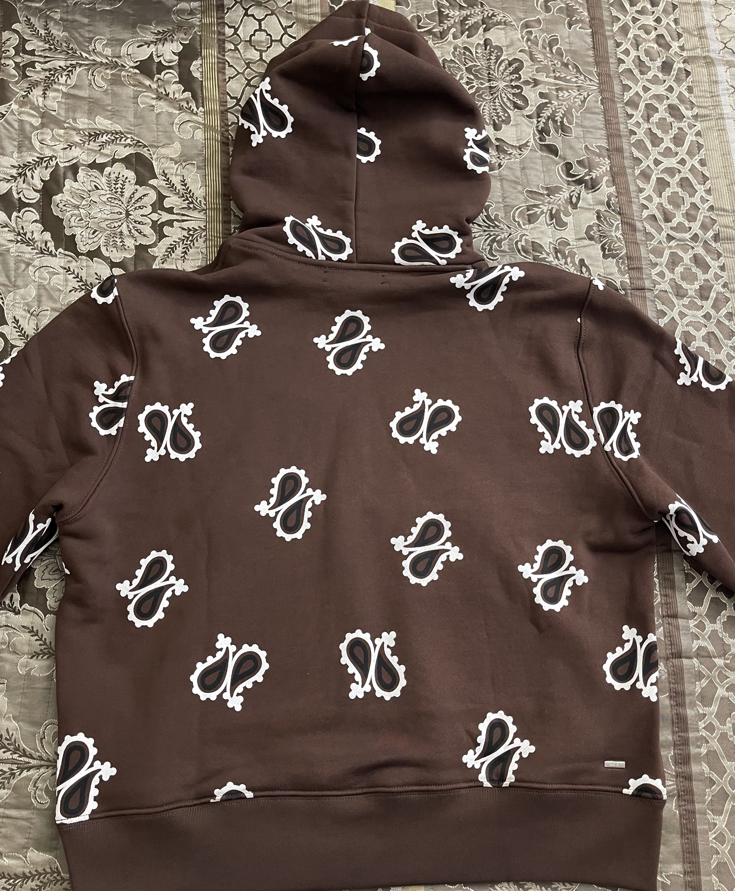 Amiri Amiri Brown Paisley Hoodie Size US S / EU 44-46 / 1 - 2 Thumbnail