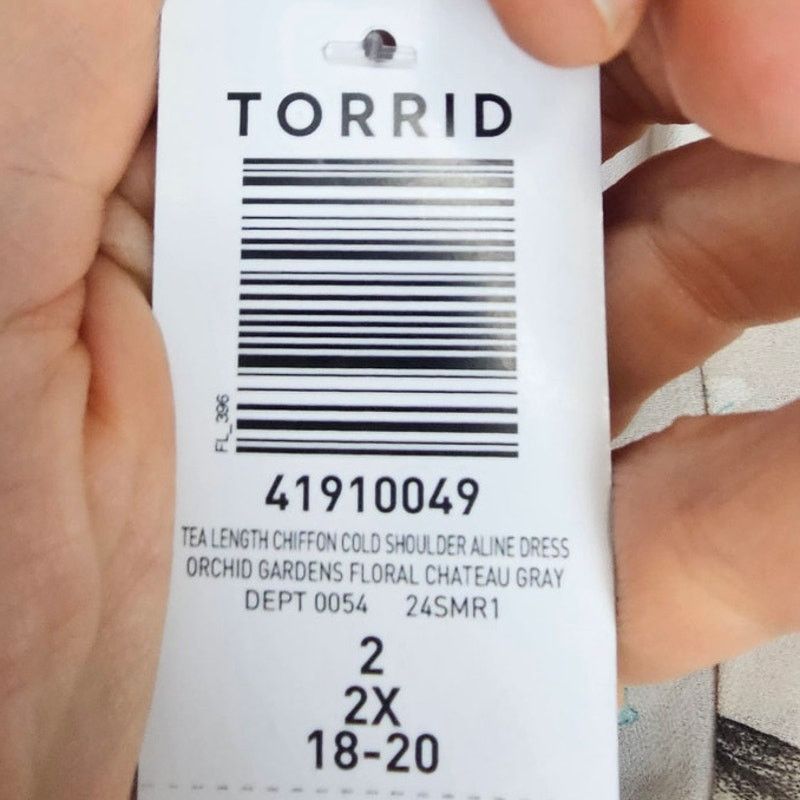 Torrid Torrid Tea Length Floral Chiffon Cold Shoulder A-Line Dress Size XXL / US 16-18 / IT 52-54 - 8 Thumbnail