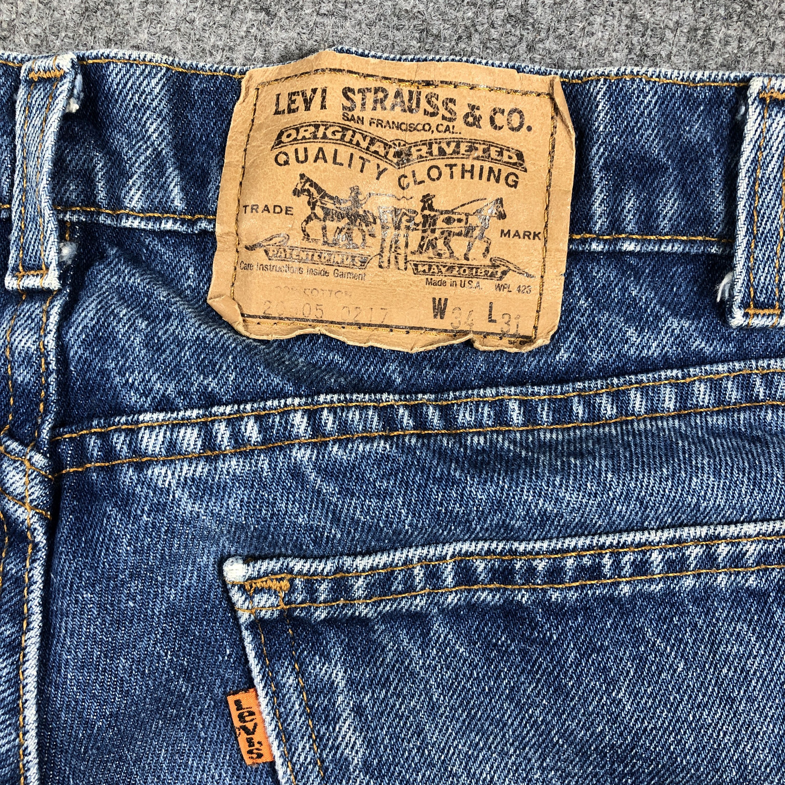Levi's × Vintage Vintage 80s Levis Orange Tab Blue Wash Jeans L648 Size US 34 / EU 50 - 8 Thumbnail