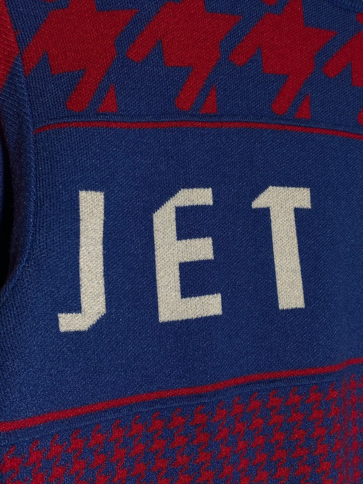JET SET Jet Set St. Moritz Houndstooth Pattern Mock Neck Sweater Size US M / EU 48-50 / 2 - 5 Thumbnail