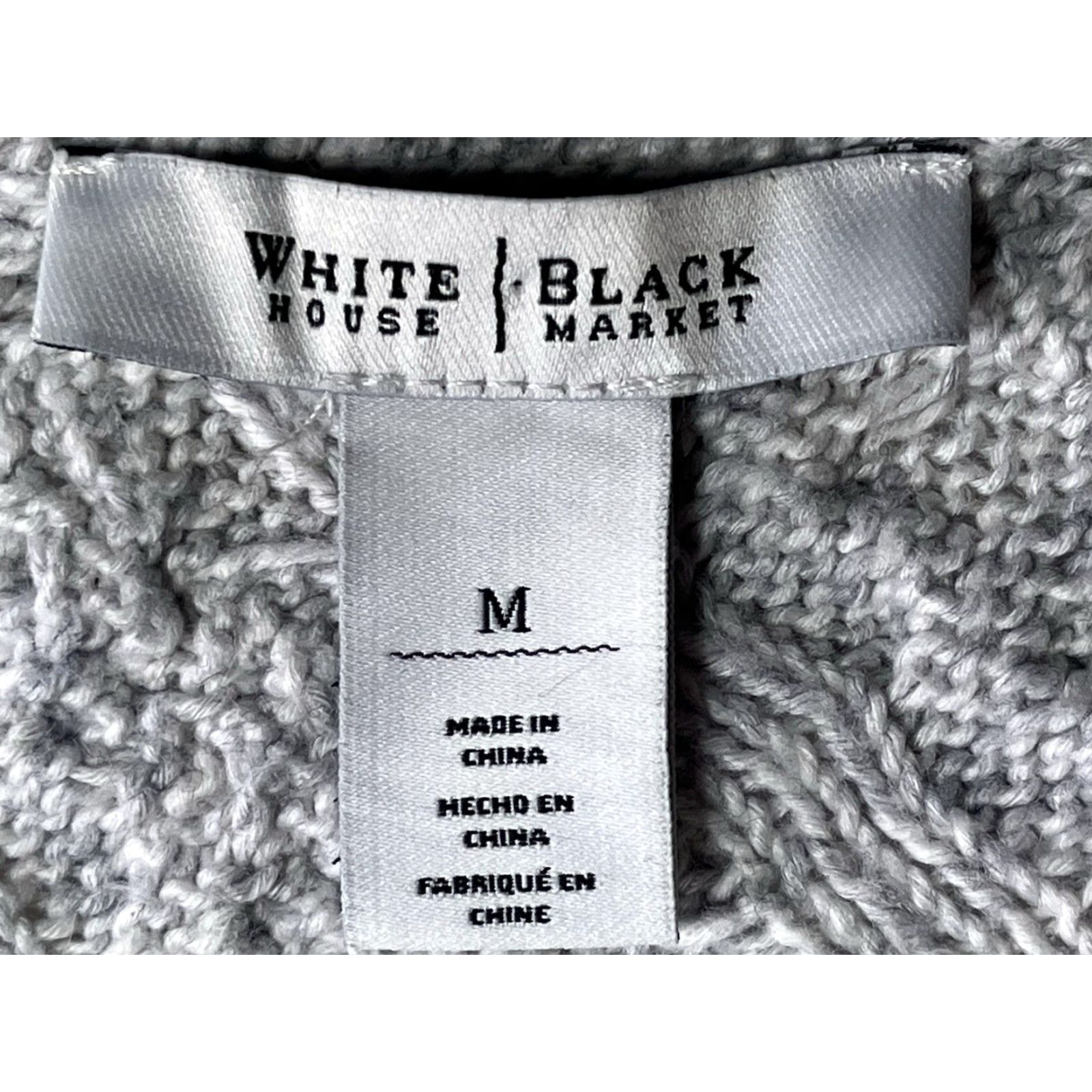 White House Black Market White House Black Market WHBM Gray Poncho Sweater Medium Size M / US 6-8 / IT 42-44 - 4 Thumbnail