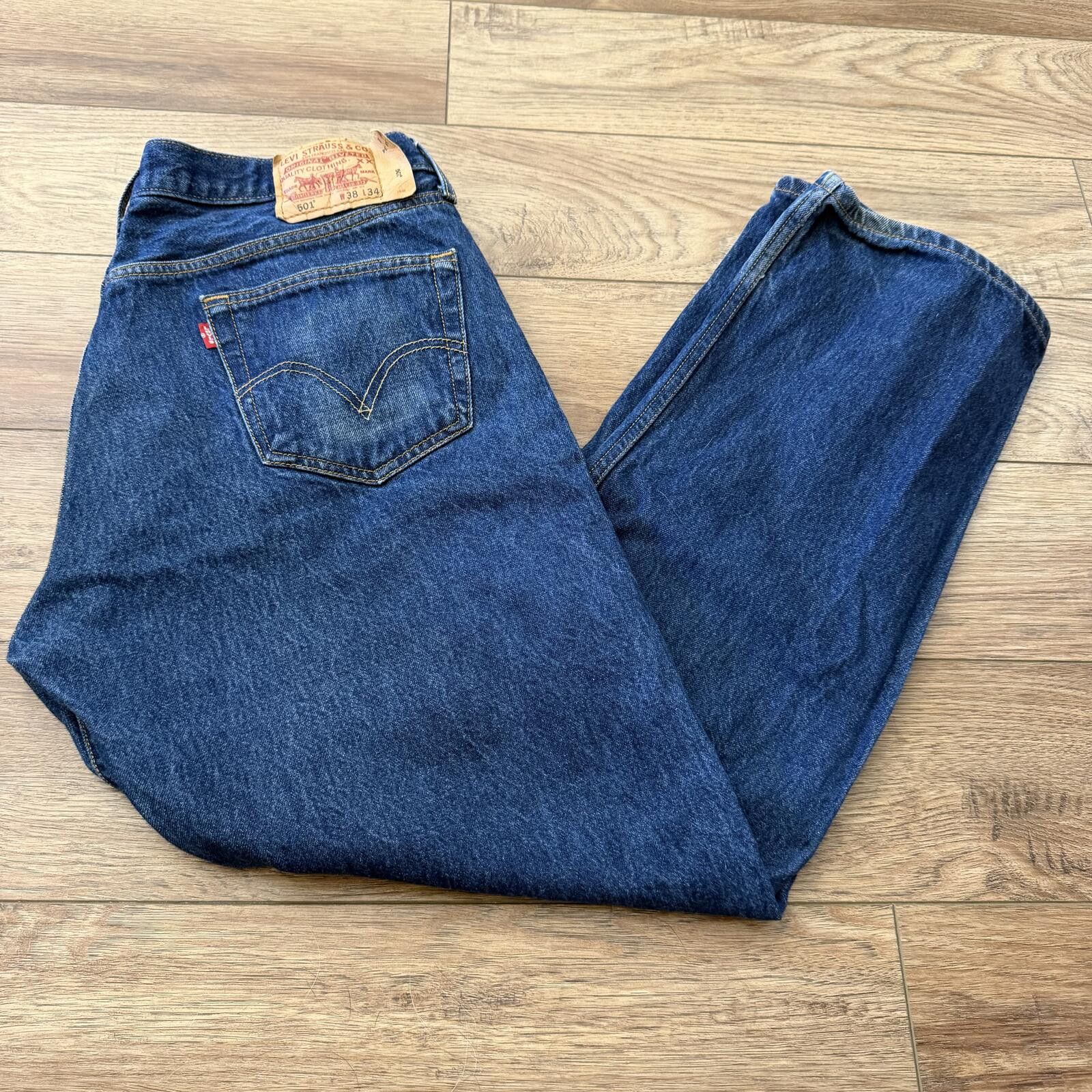 Levi's Vintage Y2K Levi’s 501 Button Fly Blue Denim Jeans 38x34 Size US 38 / EU 54 - 1 Thumbnail