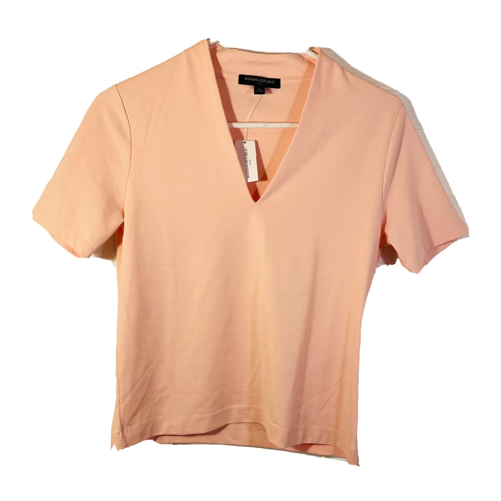 Banana Republic Banana Republic Women’s Short Sleeve Blouse NWT Pink Light Small XS? Wait: Please confirm size. Size S / US 4 / IT 40 - 2 Thumbnail