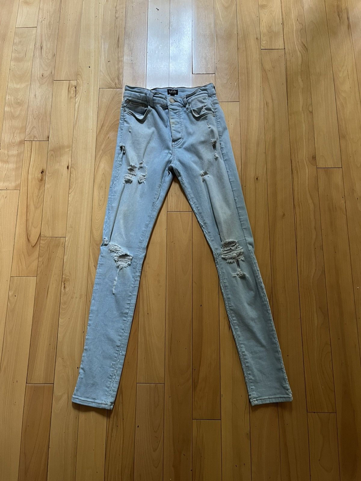 Boohoo Skinny Stretch Ripped Jeans Size US 30 / EU 46 - 1 Thumbnail