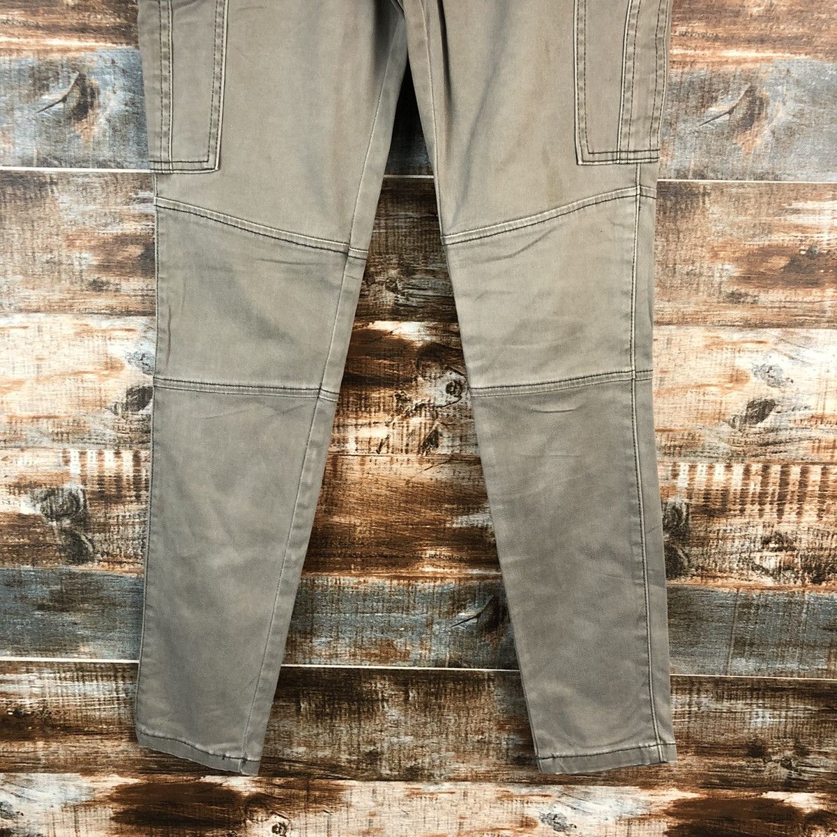 Japanese Brand Spiral Temp Green Cargo Multipocket Pants #A2456 Size 25" / US 0 / IT 36 - 6 Thumbnail