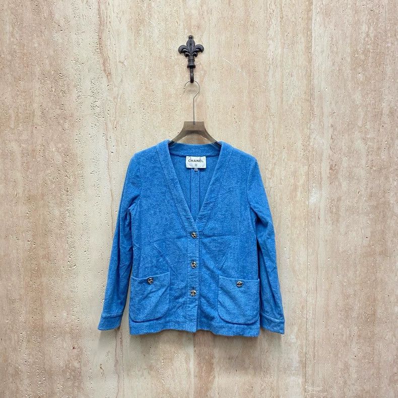 Chanel Chanel Blue double C-button towel jacket 2505-Nextarrow Size XS / US 0-2 / IT 36-38 - 1 Thumbnail
