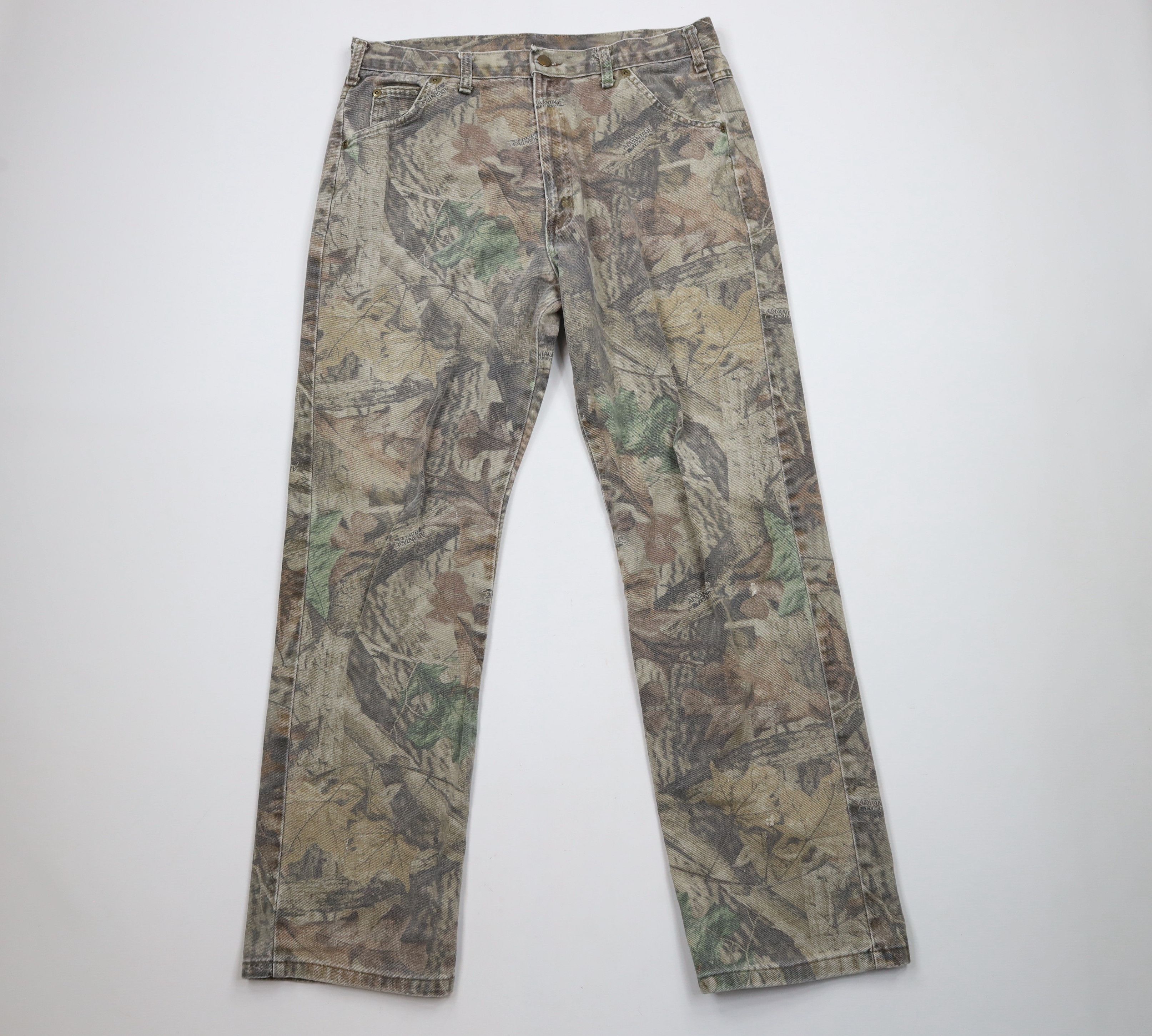 Vintage × Walls Vintage 90s Walls Advantage Timber Camouflage Denim Jeans Size US 34 / EU 50 - 1 Thumbnail
