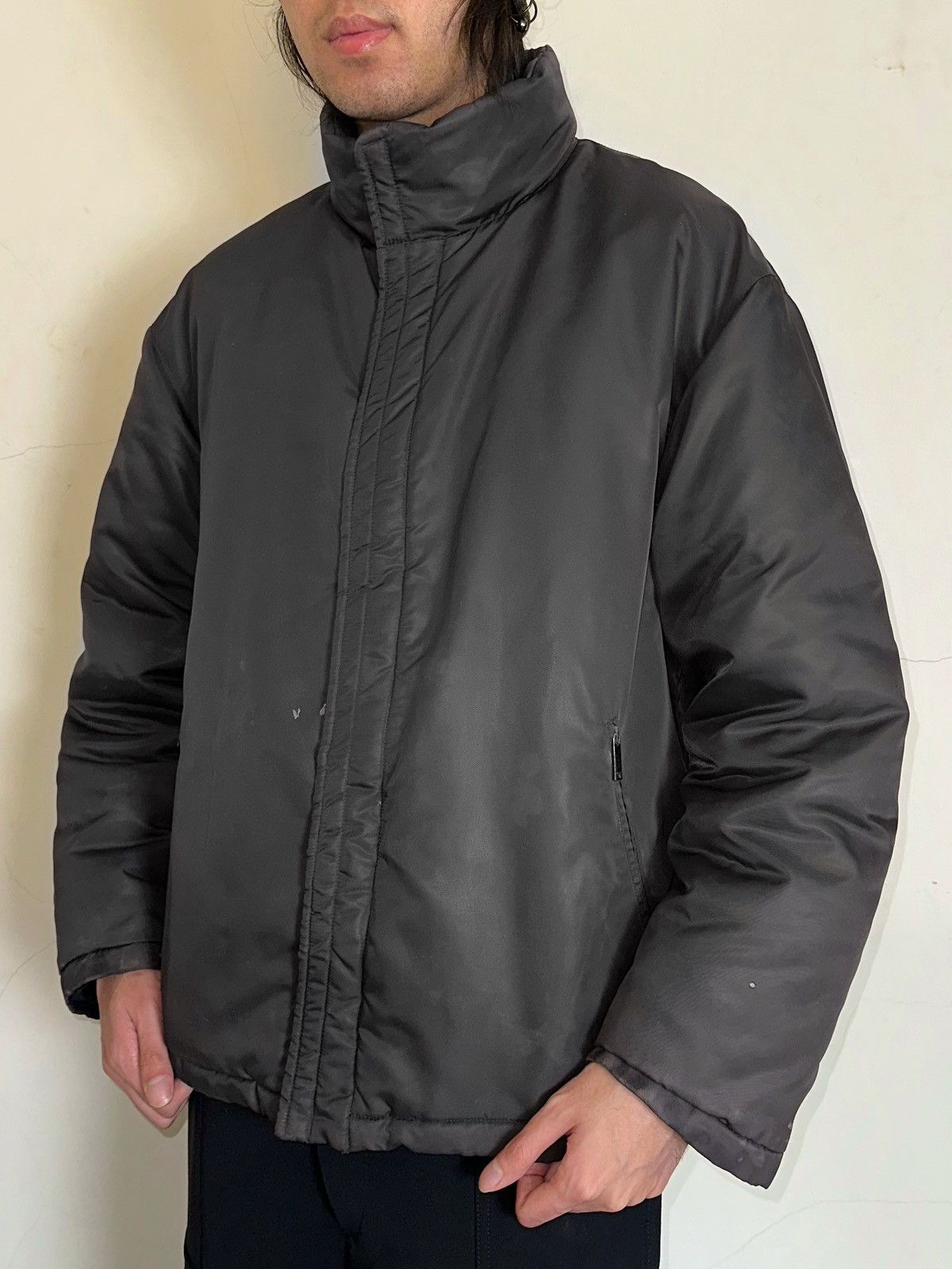 Emporio Armani 90s Nylon Velcro Bomber Jacket Size US M / EU 48-50 / 2 - 3 Thumbnail