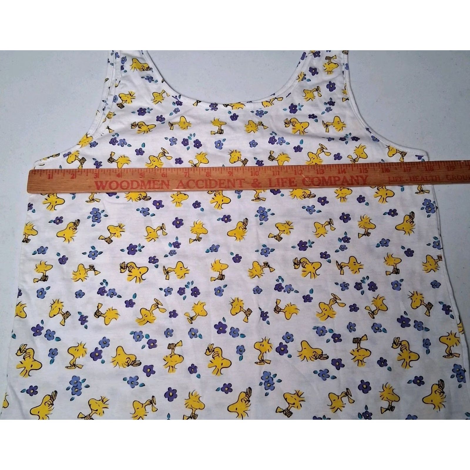 Peanuts VINTAGE Peanuts Snoopy Woodstock Tank Top Women M Purple Flowers Undershirt Size M / US 6-8 / IT 42-44 - 3 Thumbnail