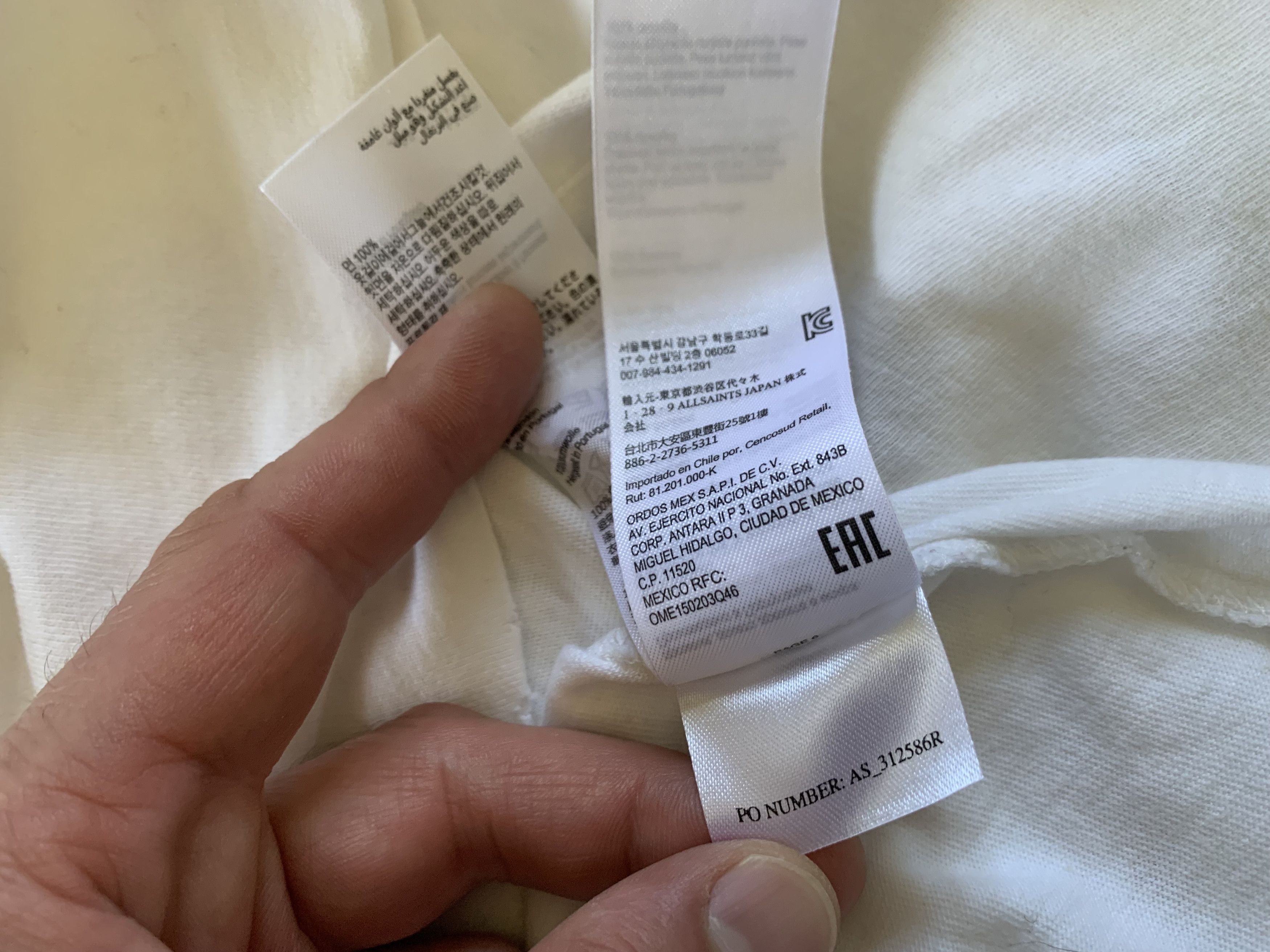 Allsaints Allsaints Regular Fit Pocket Basic Cotton T Shirt Size US L / EU 52-54 / 3 - 8 Thumbnail