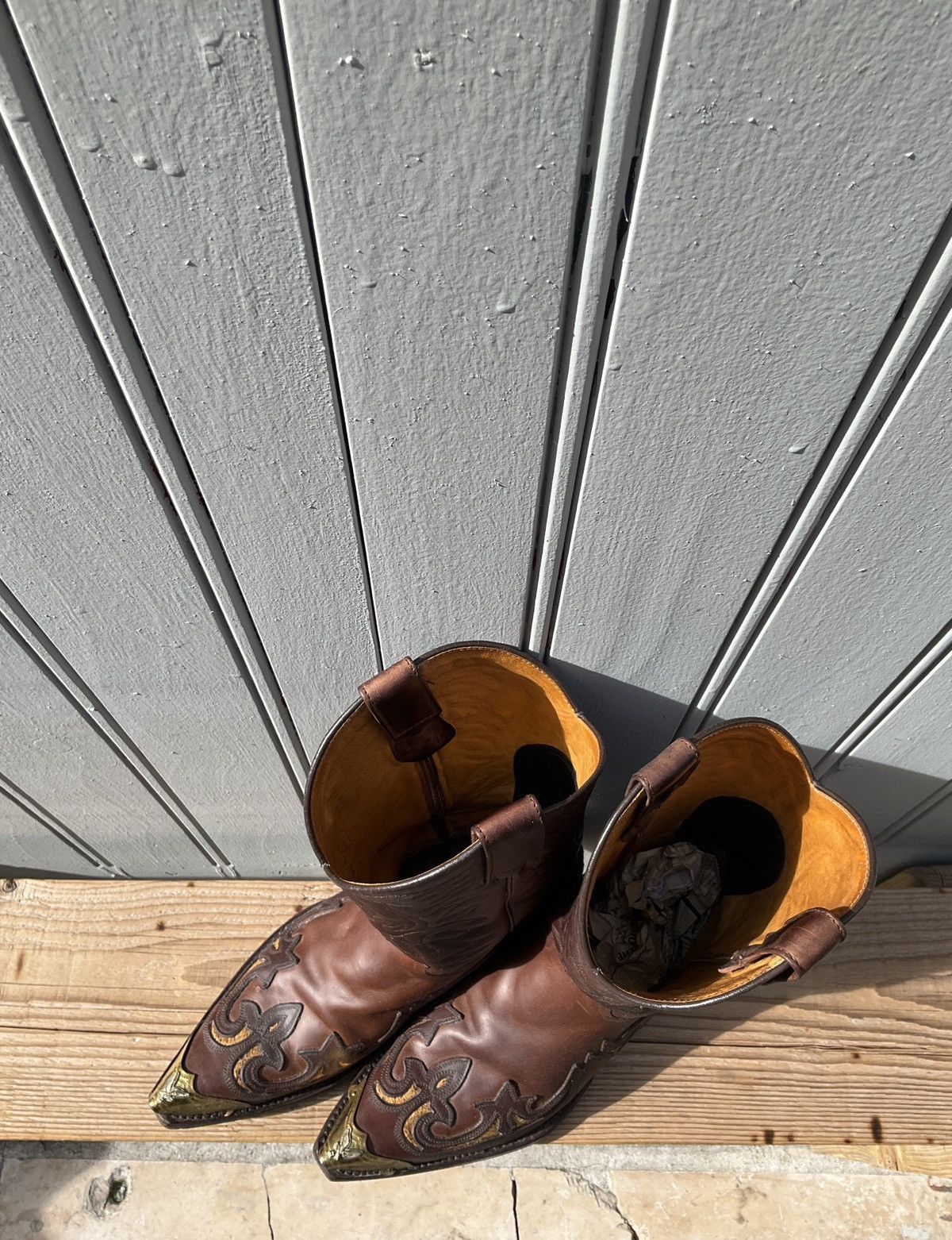 Sendra Sendra cowboy boots gold/silver metal elements Size US 8.5 / EU 41-42 - 4 Thumbnail