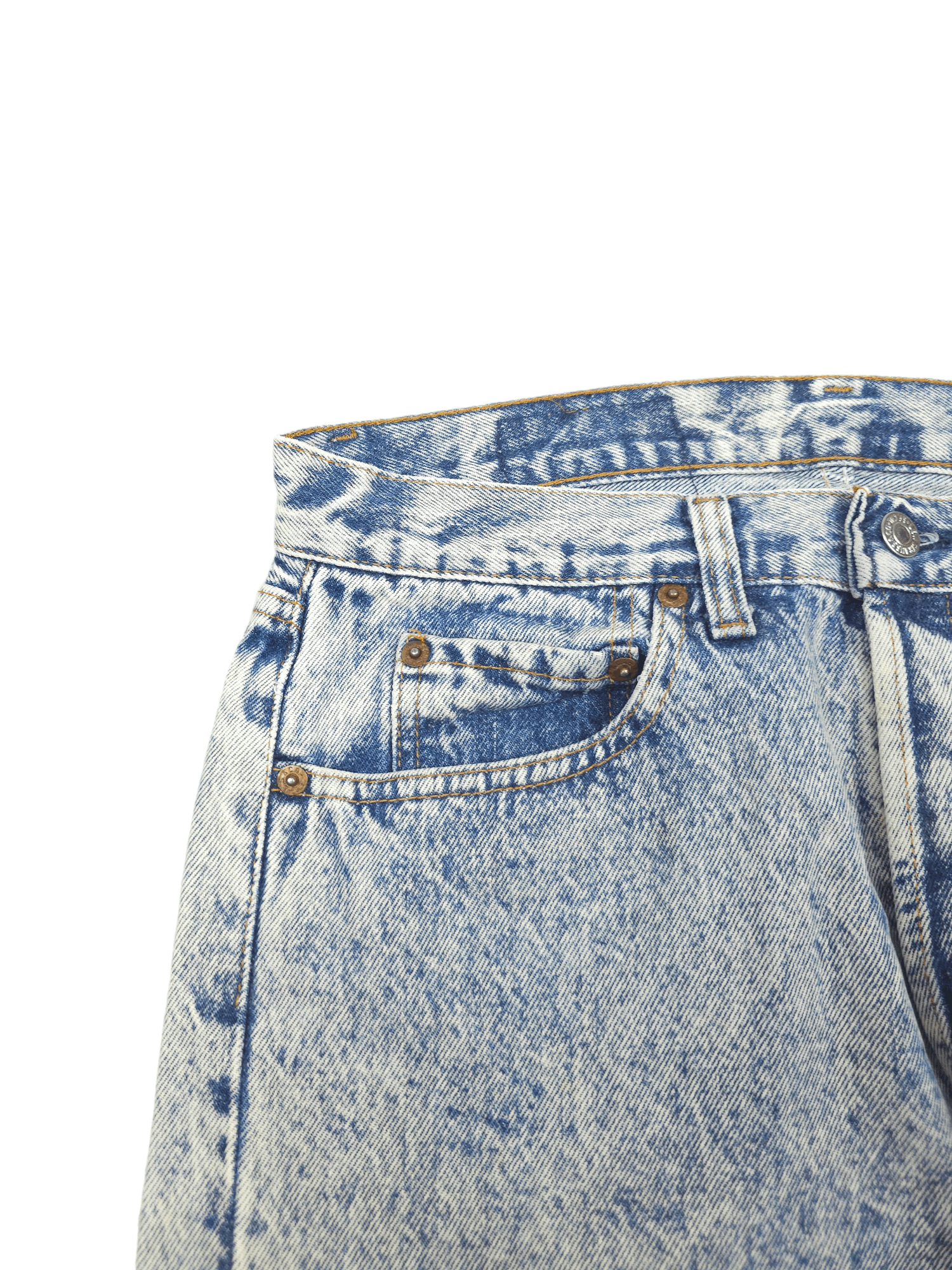 Levi's × Levi's Vintage Clothing × Vintage 💎 33/34 Vintage 90's Levi's 501 Acid Washed Straight Jeans Size US 33 - 4 Thumbnail