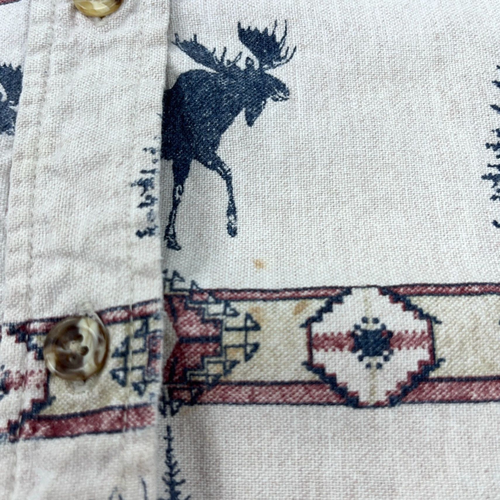 Vintage VINTAGE Cabela's Button-Up Shirt Women Large Geometric Flannel White Casual Mens Size L / US 10 / IT 46 - 6 Thumbnail