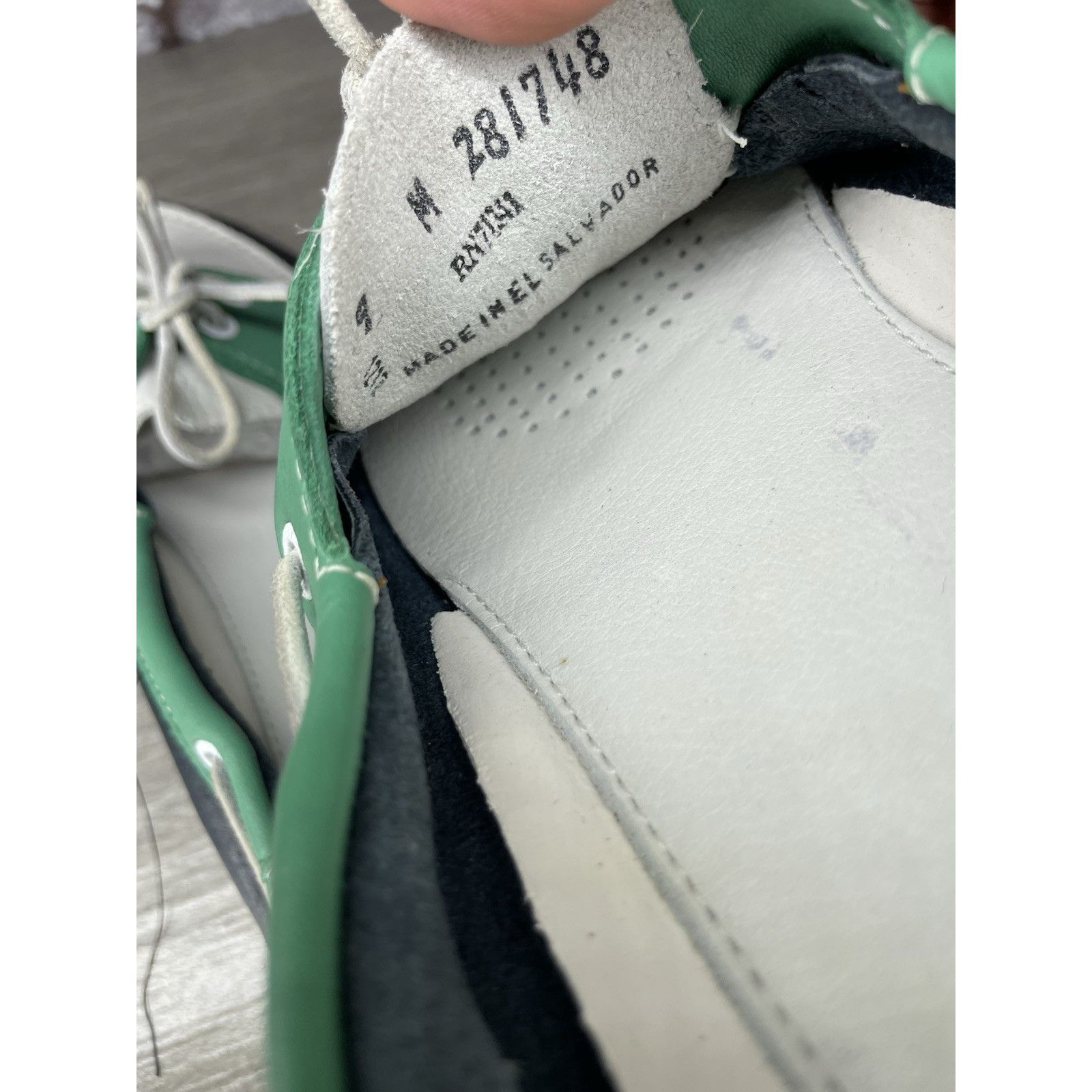 L.L. Bean LL Bean Blue Green White Leather Preppy Loafers Boat Shoes W Size US 9 / IT 39 - 7 Thumbnail