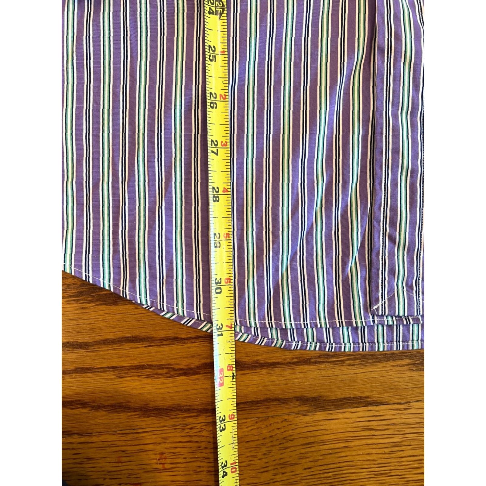 Ralph Lauren Ralph Lauren Men's Large Purple Striped Dress Shirt Long Sleeve Button-Down Collared Logo Elegant Classic Size US L / EU 52-54 / 3 - 5 Thumbnail