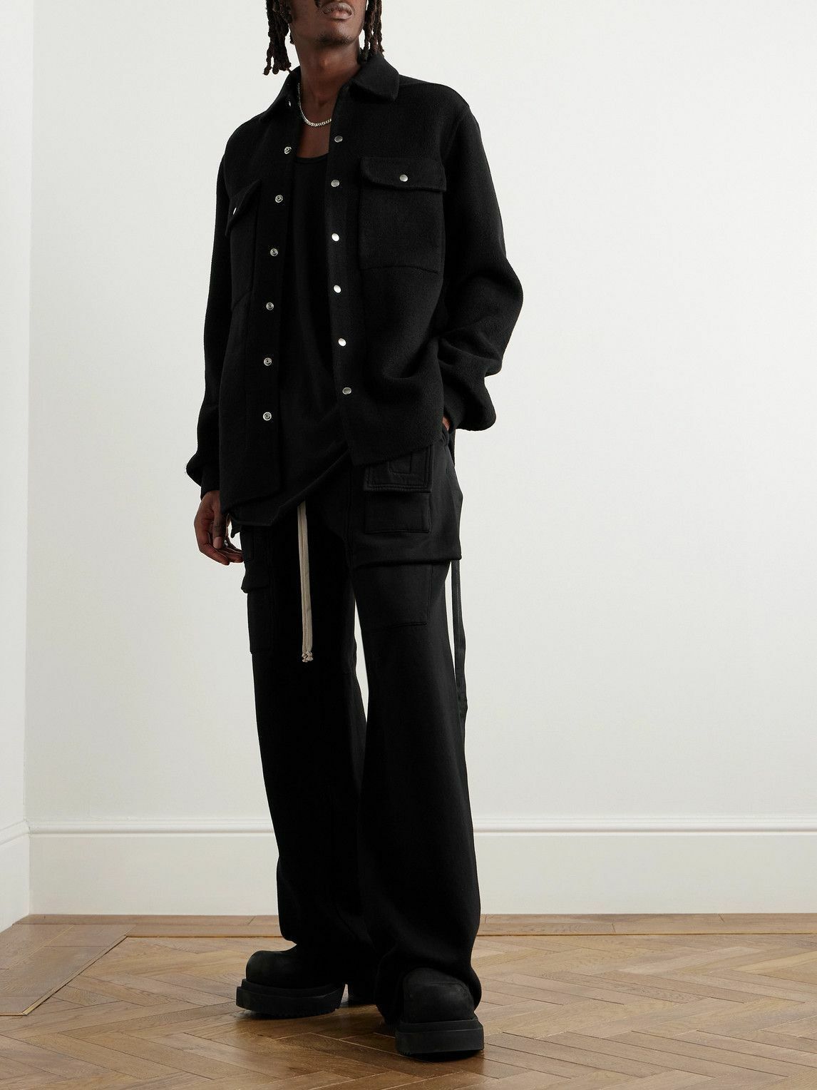 Rick Owens FW21 Alpaca/Mohair Outershirt Size US M / EU 48-50 / 2 - 17 Thumbnail