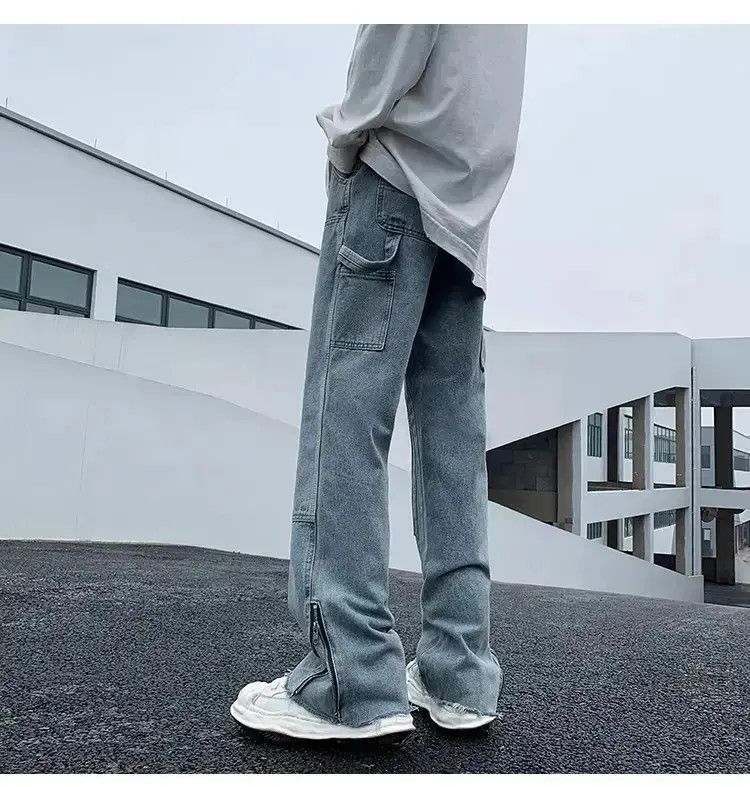 Japanese Brand Retro casual straight leg wide jeans Size US 30 / EU 46 - 4 Thumbnail