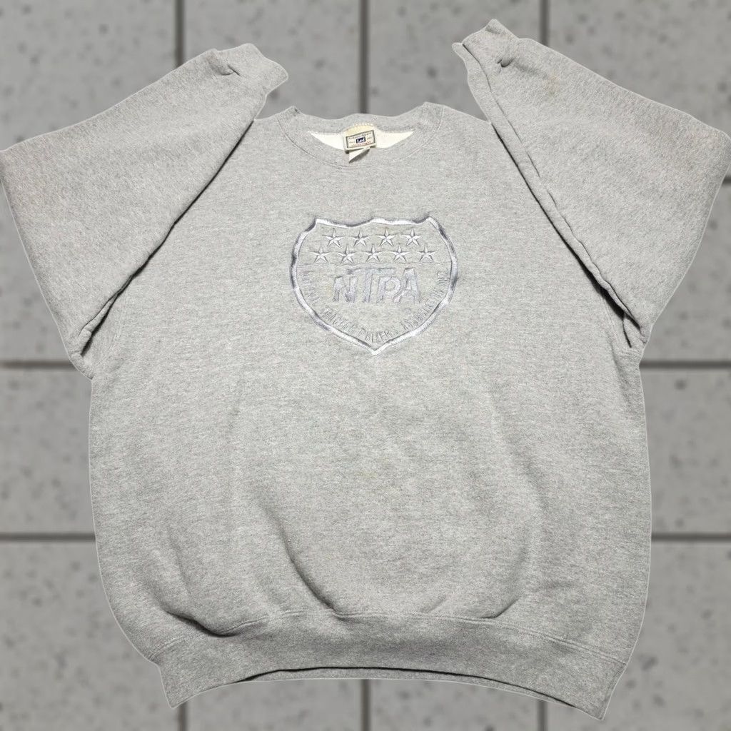 Lee VINTAGE National Tractor Pullers Sweatshirt NTPA Embroidered Men's Large 90's Gray Size US L / EU 52-54 / 3 - 1 Thumbnail