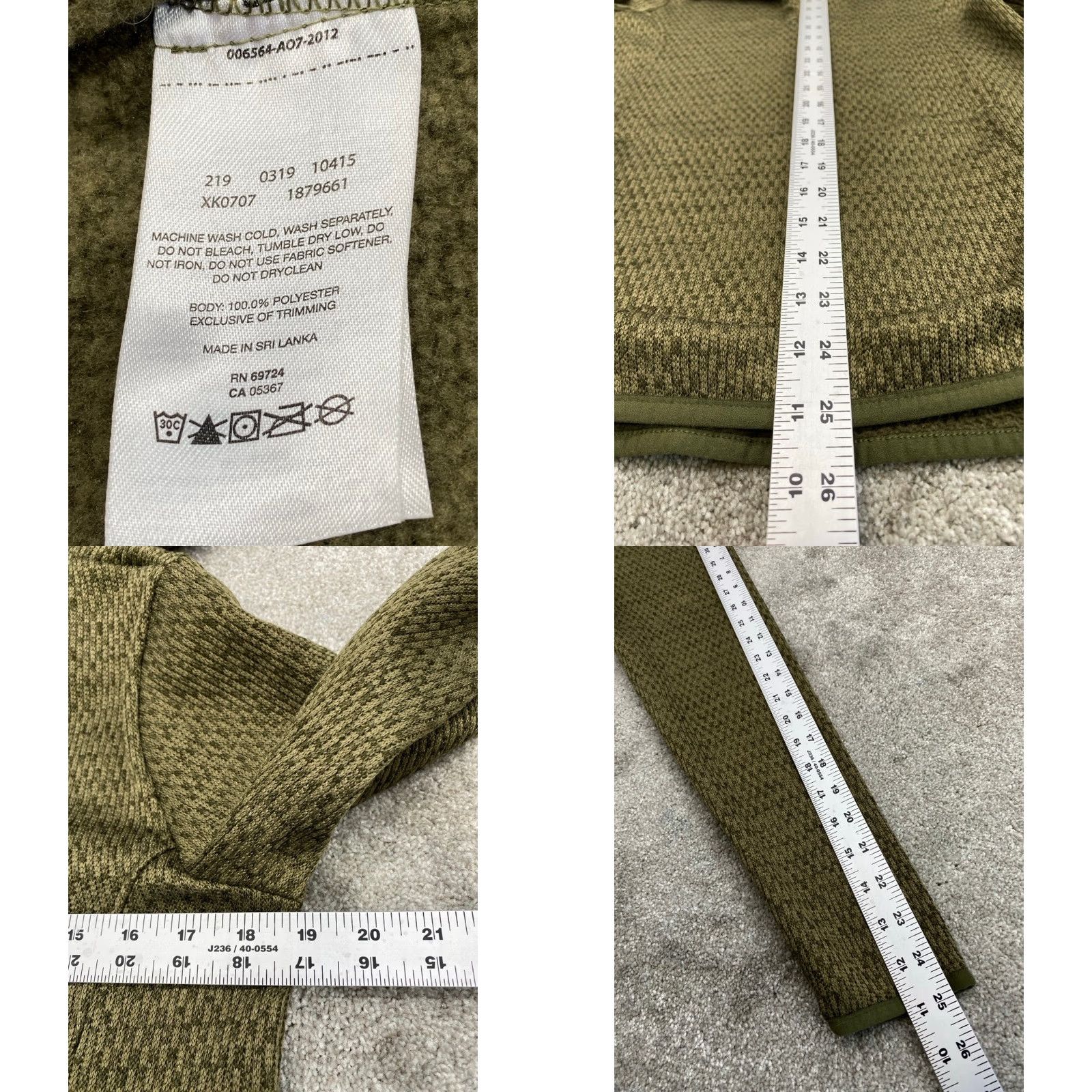 Olive Columbia Hoodie Women's M Pullover Knit Olive Green 1/4 Snap Embroidered Solid Poly 5906 Size M / US 6-8 / IT 42-44 - 8 Thumbnail