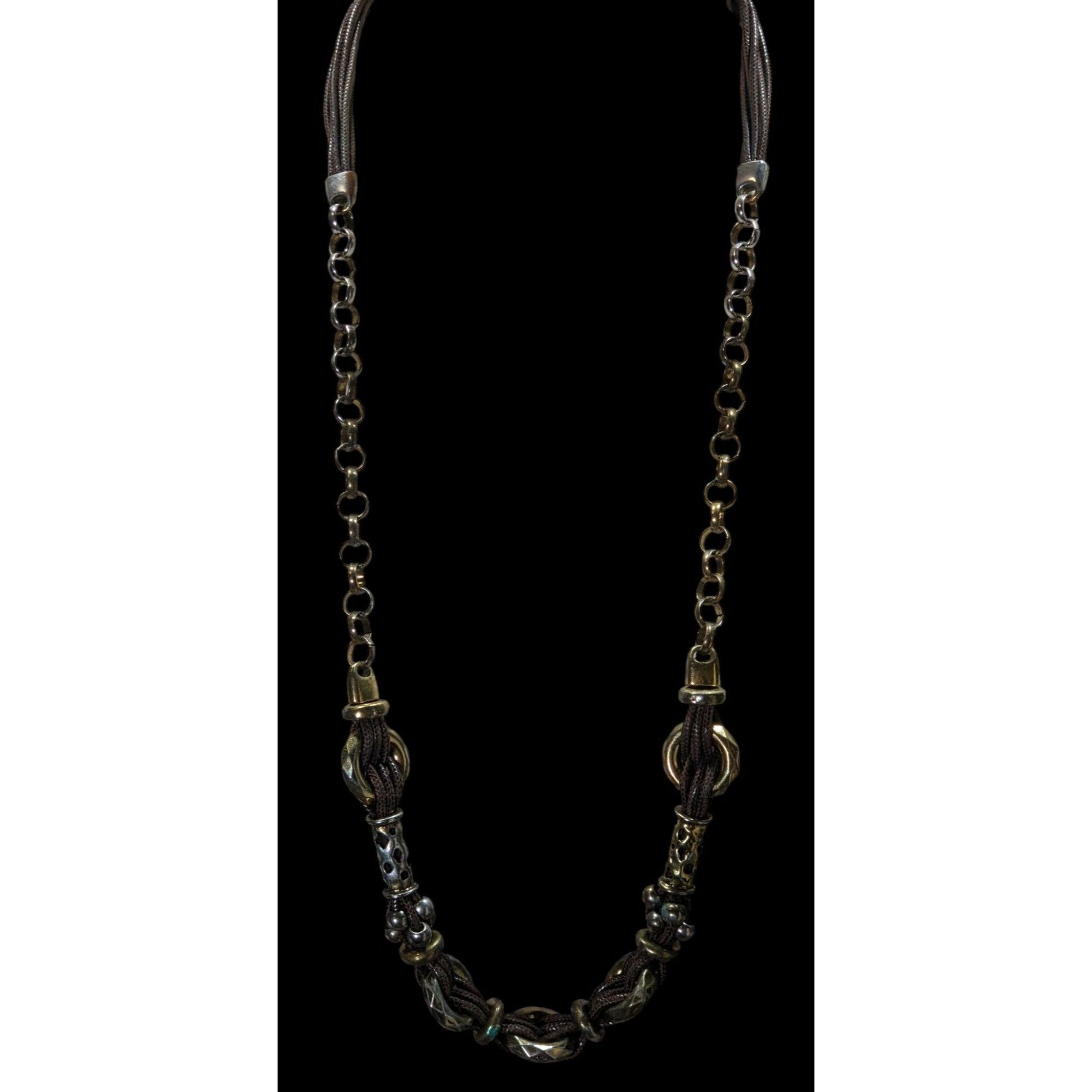 Other Vintage Bohemian Brutalist Multi-Strand Brown Cord Necklace Size ONE SIZE - 4 Thumbnail