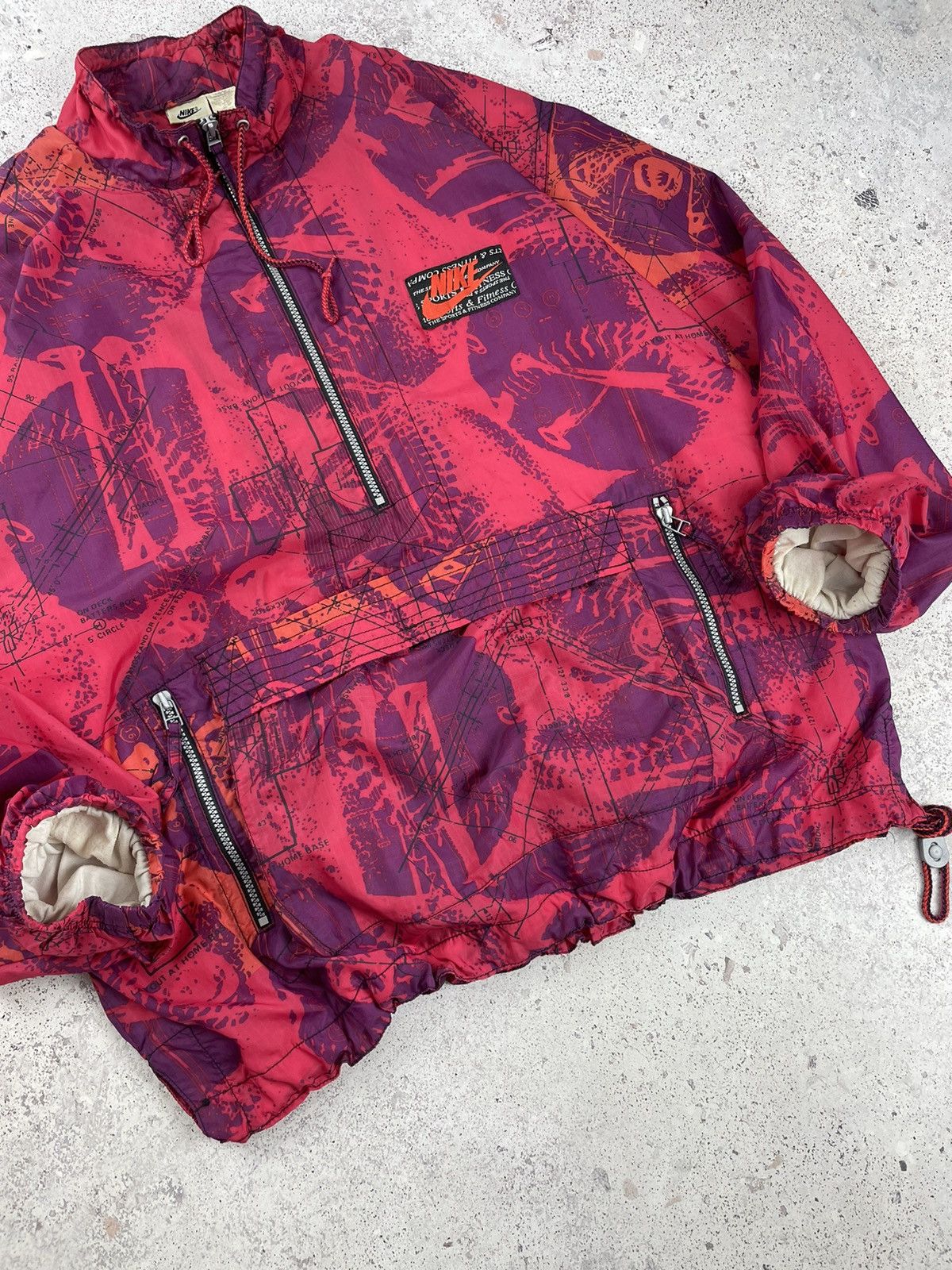 Nike × Vintage Vintage Nike Nylon Zip Anorak Windbreaker Jacket Drill Size US XL / EU 56 / 4 - 8 Thumbnail