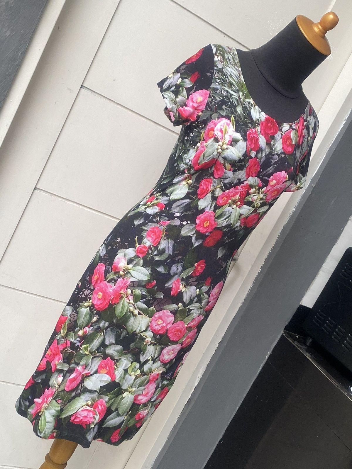 agnes b. AGNES B Flower Motive Dress Size XS / US 0-2 / IT 36-38 - 3 Thumbnail