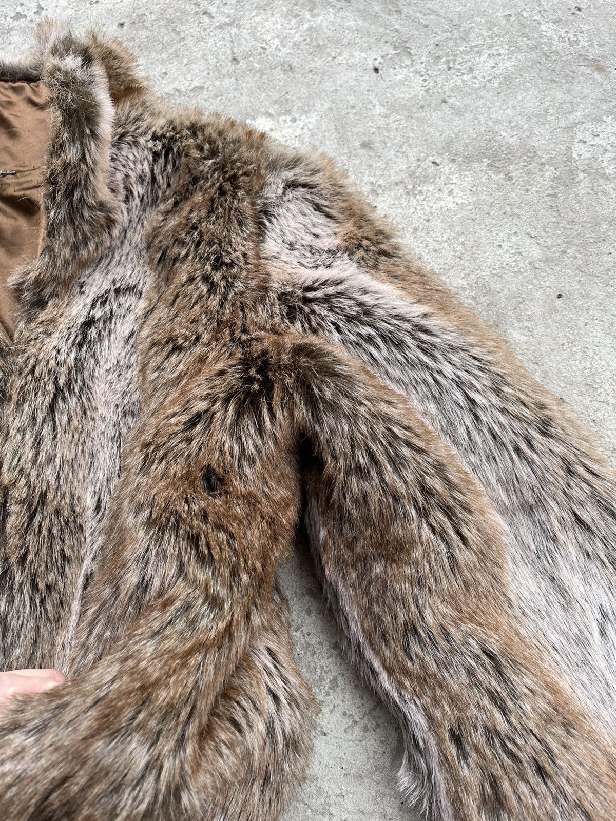 If Six Was Nine × Le Grande Bleu (L.G.B.) Vintage Fluffy Gothic JPG Style Eco Fur Faux Coat Jacket Y2K Size M / US 6-8 / IT 42-44 - 10 Thumbnail