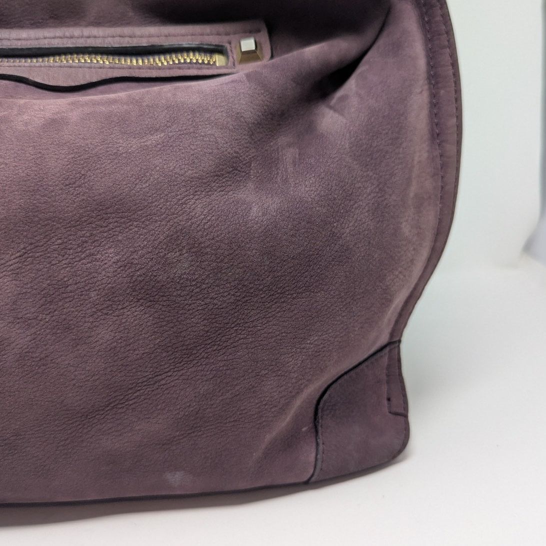 Rebecca Minkoff Rebecca Minkoff Suede Leather Shoulder Bucket Bag Purple Size ONE SIZE - 9 Thumbnail