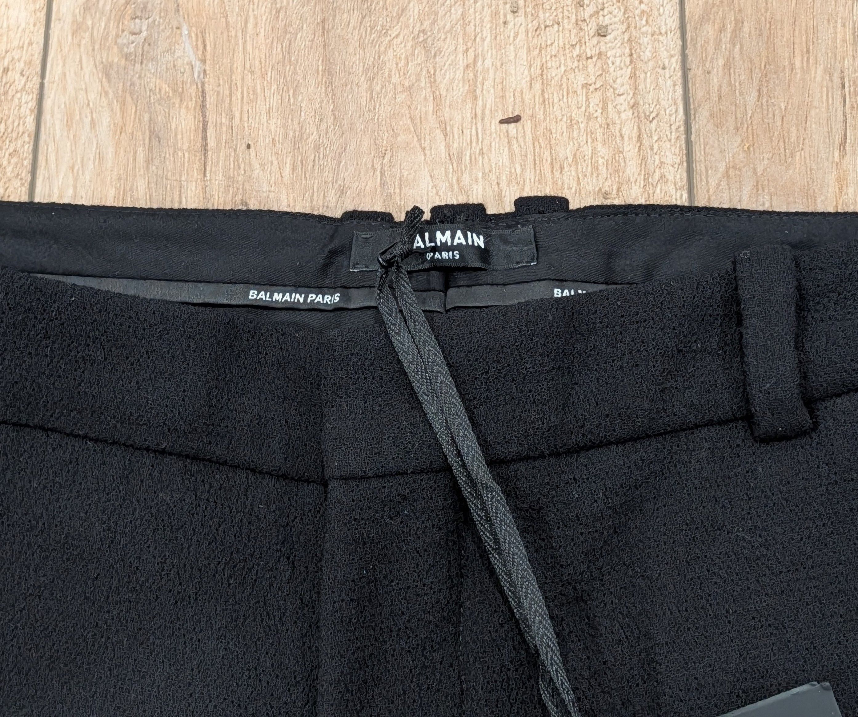 Balmain Balmain Tapered Cropped Trouser Pants Black 50 US 34 Size US 34 / EU 50 - 3 Thumbnail