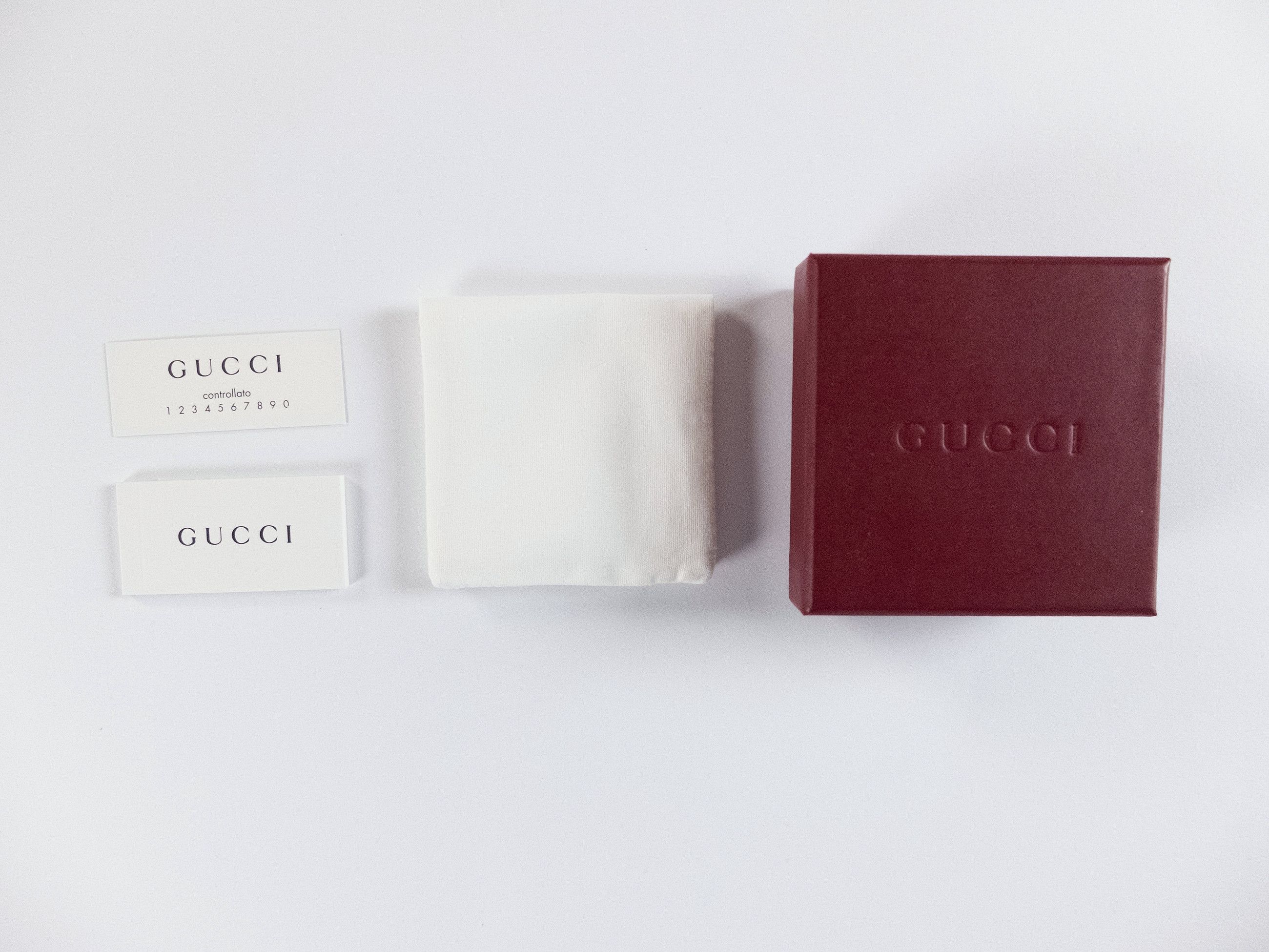 Gucci GUCCI Tag Chain logo black silver ring Size 20 / 9 Size ONE SIZE - 8 Thumbnail