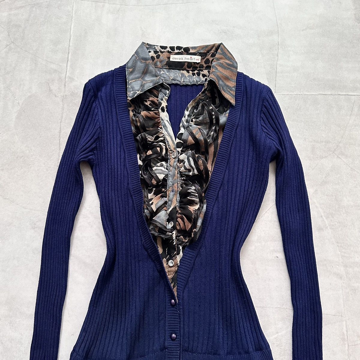 Hysteric Glamour × Undercover Sexy Office Siren Sweater Cardigan Ruffles Sarah Pacini Vibe Size M / US 6-8 / IT 42-44 - 2 Thumbnail
