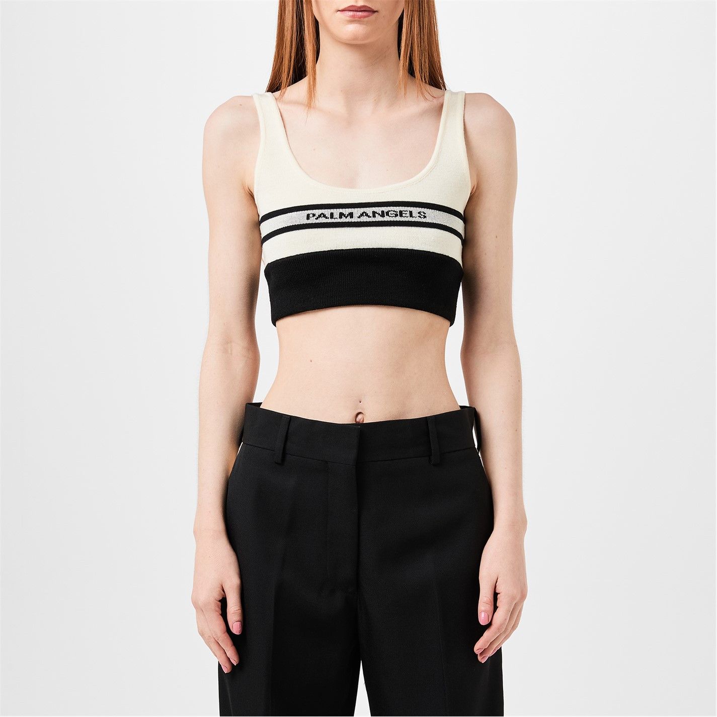 Palm Angels o1g2r1mq0325 Size: M / Logo Bra Top in Butter & Black Size ONE SIZE - 3 Thumbnail