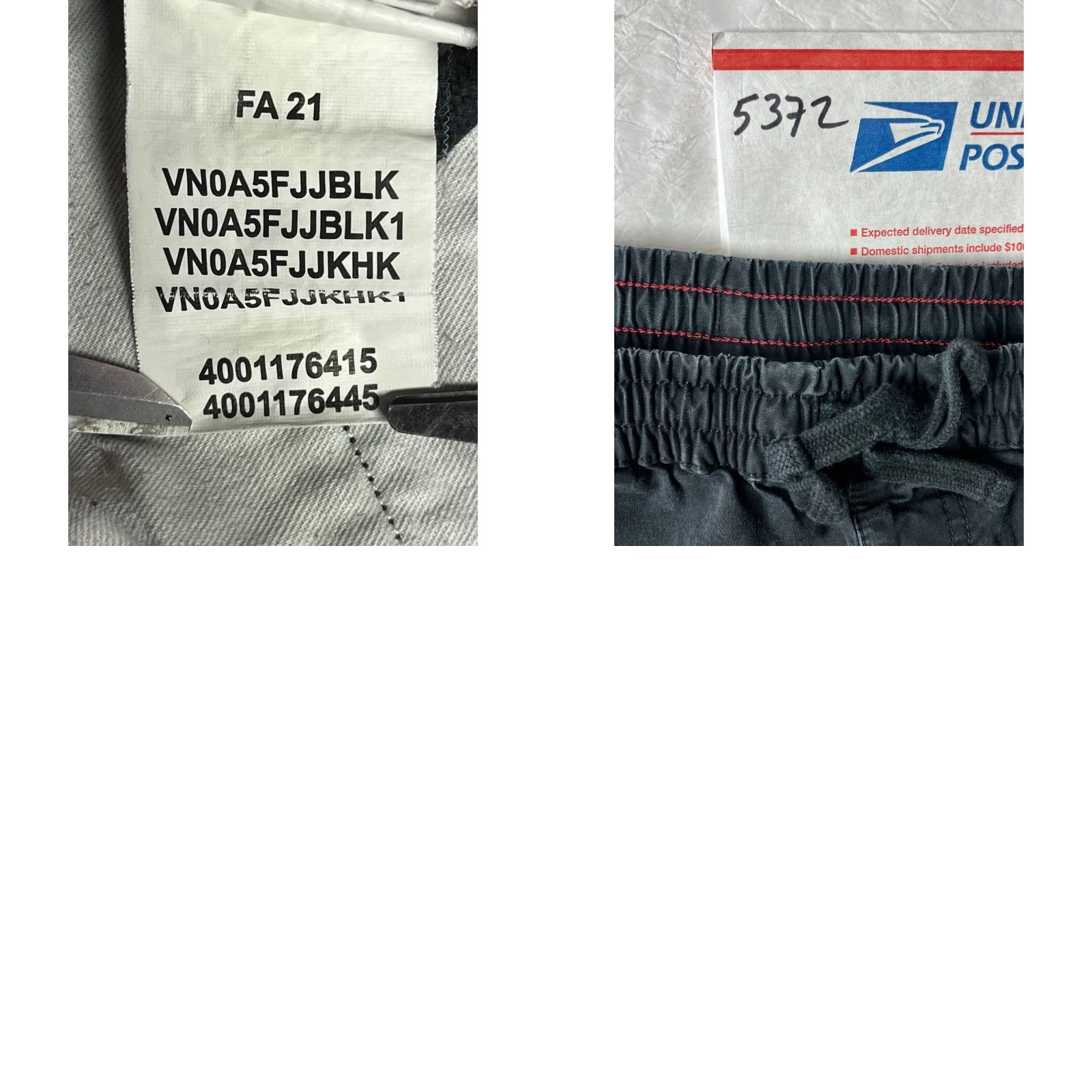 Vans VANS Pants Men Medium Black Joggers Stretch Travel Activewear Athleisure Style Jogger Regular Inseam 28 Mens Size US 31 - 9 Thumbnail