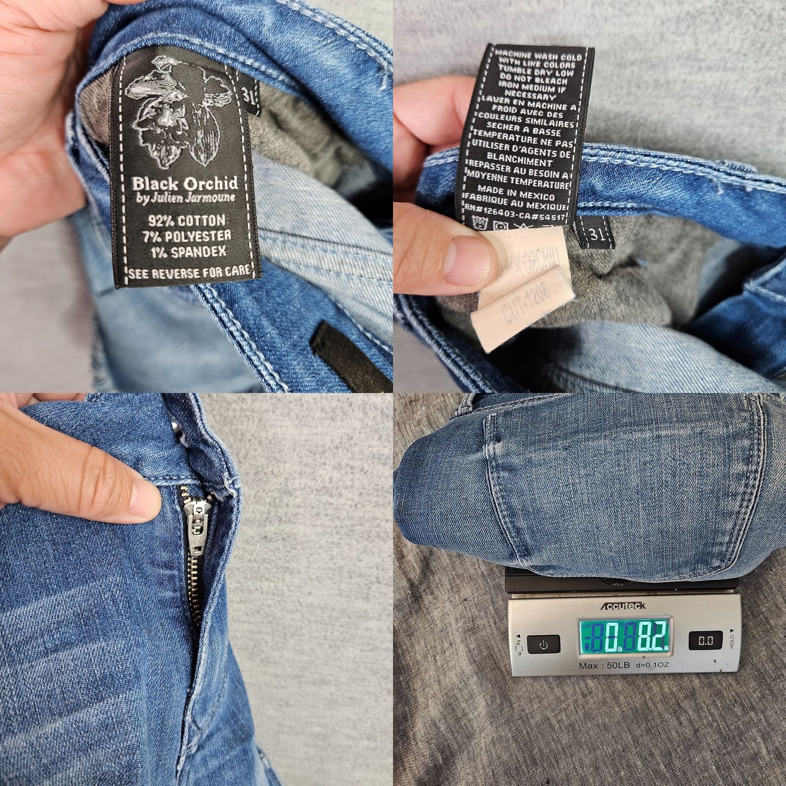 Denime Black Orchid Denim Shorts Women Mid Rise Distressed Frayed Hem Blue NWT Sz 31 Size 24" / US 00 / IT 34 - 8 Thumbnail