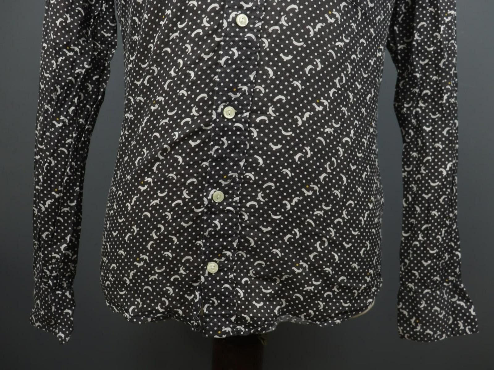 Eton Eton Multi Polka Dot Cotton Collared Dress Shirt Size S Size 36R - 3 Thumbnail